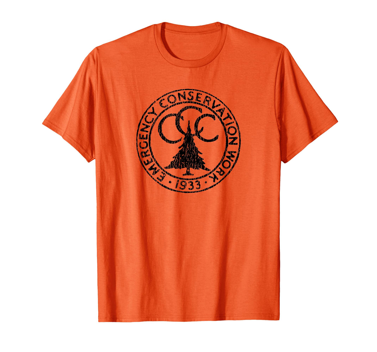 Giant Step Design Co. Civilian Conservation Corps CCC Logo Retro Distressed T-Shirt