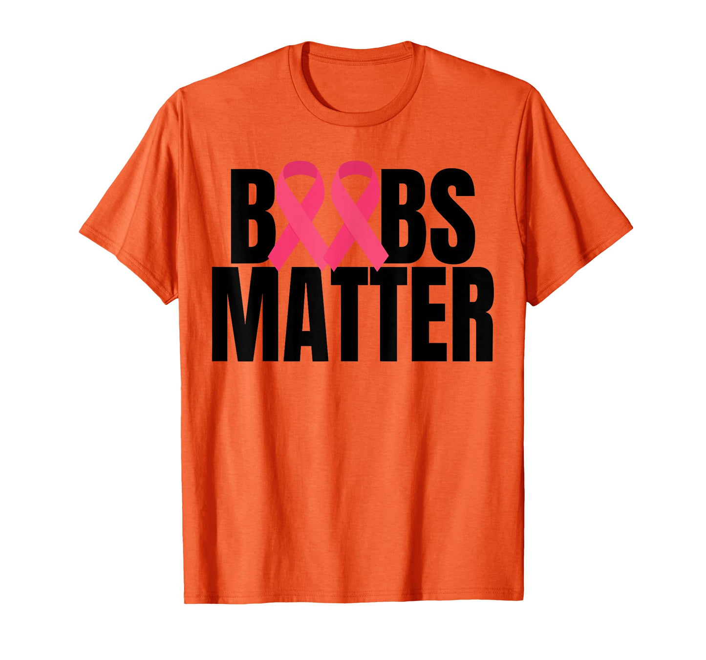 Boobs Matter Pink Ribbon Breast Cancer Awareness T-Shirt