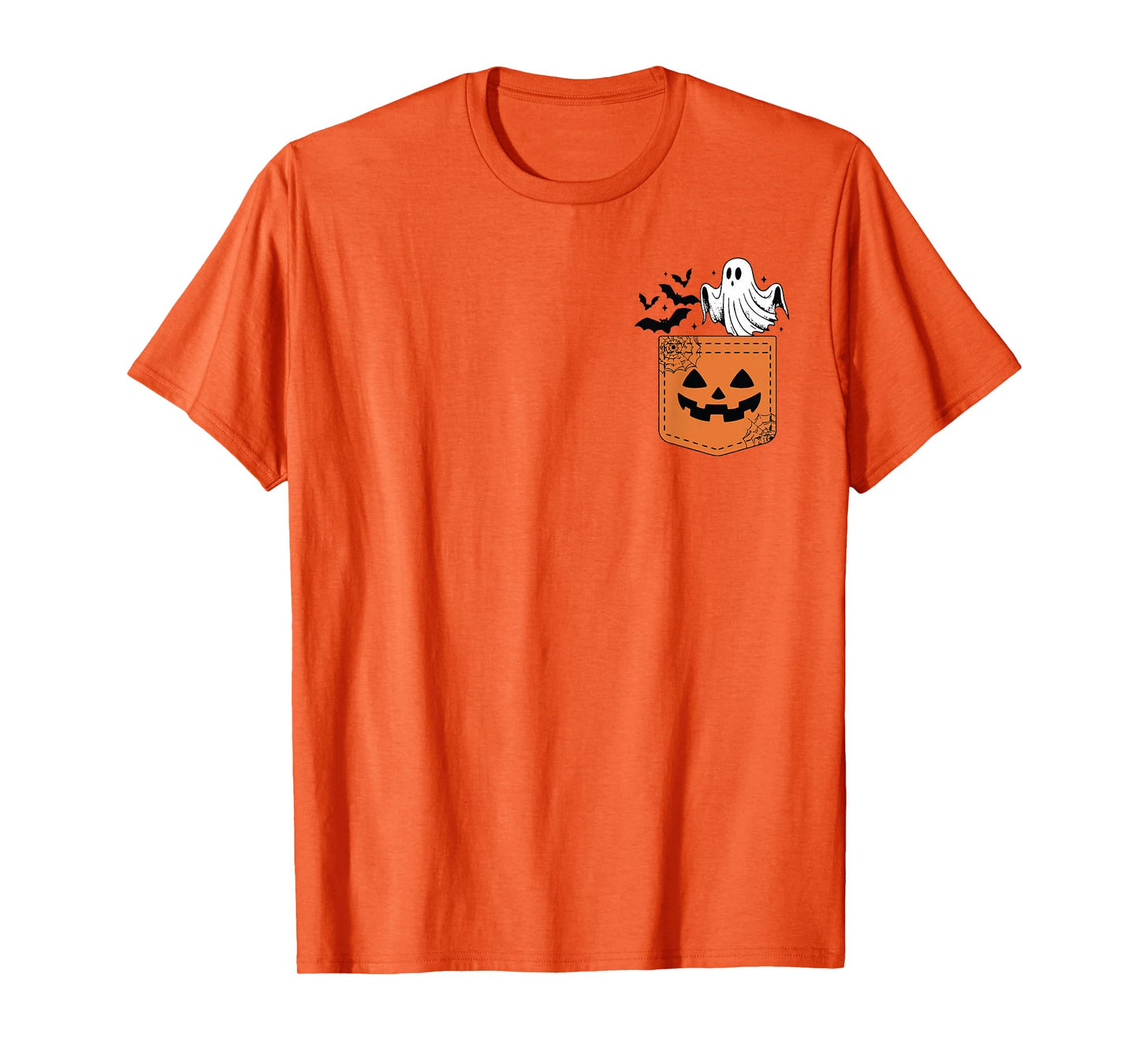 Pocket Ghost Scary Funny Halloween Costume Men Women Kids T-Shirt