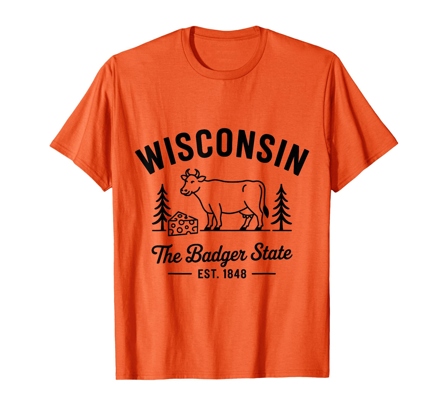 Wisconsin The Badger State Est 1848 Nature T-Shirt