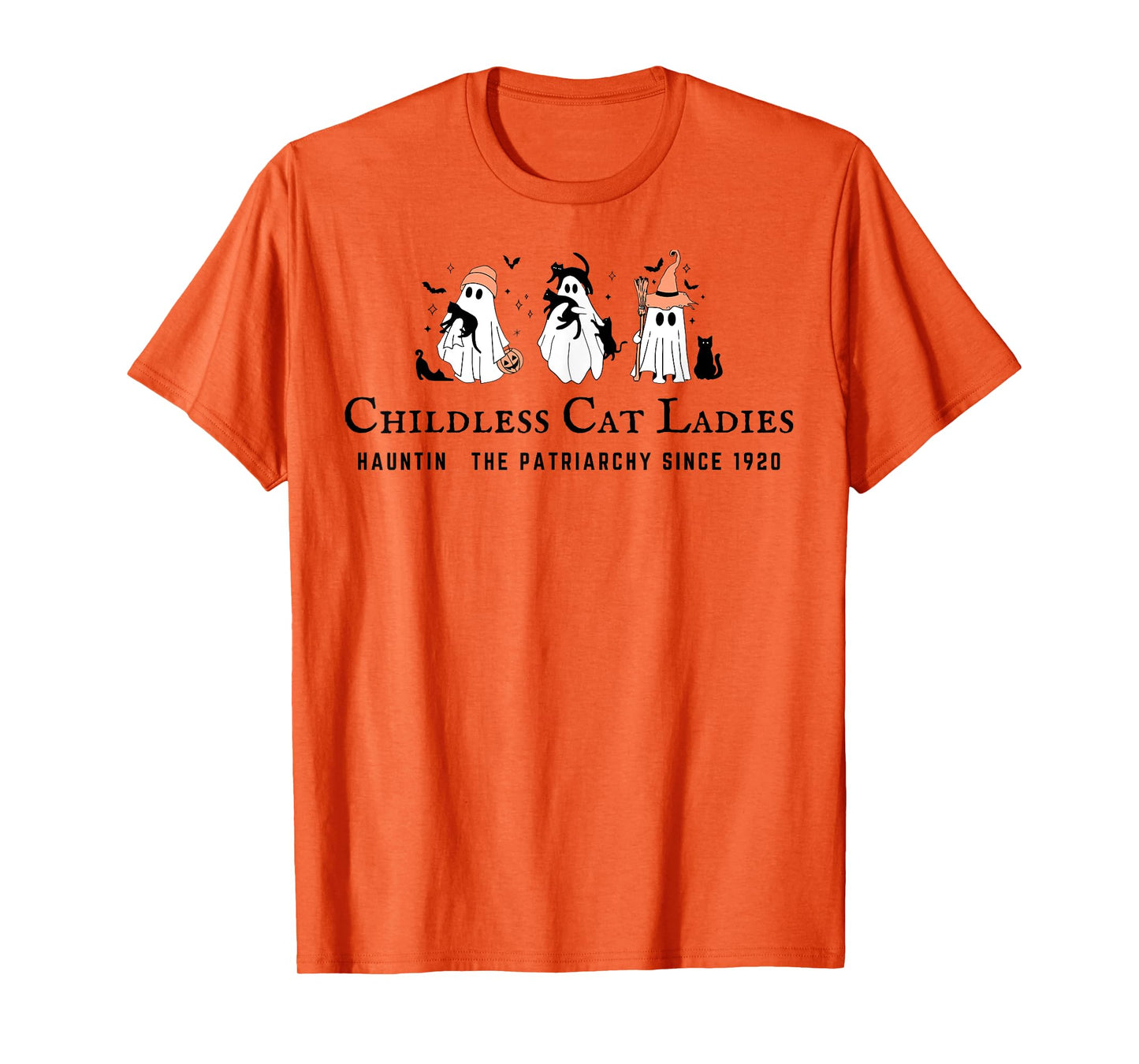 Childless Cat Ladies Hauntin The Patriarchy Kamala Halloween T-Shirt