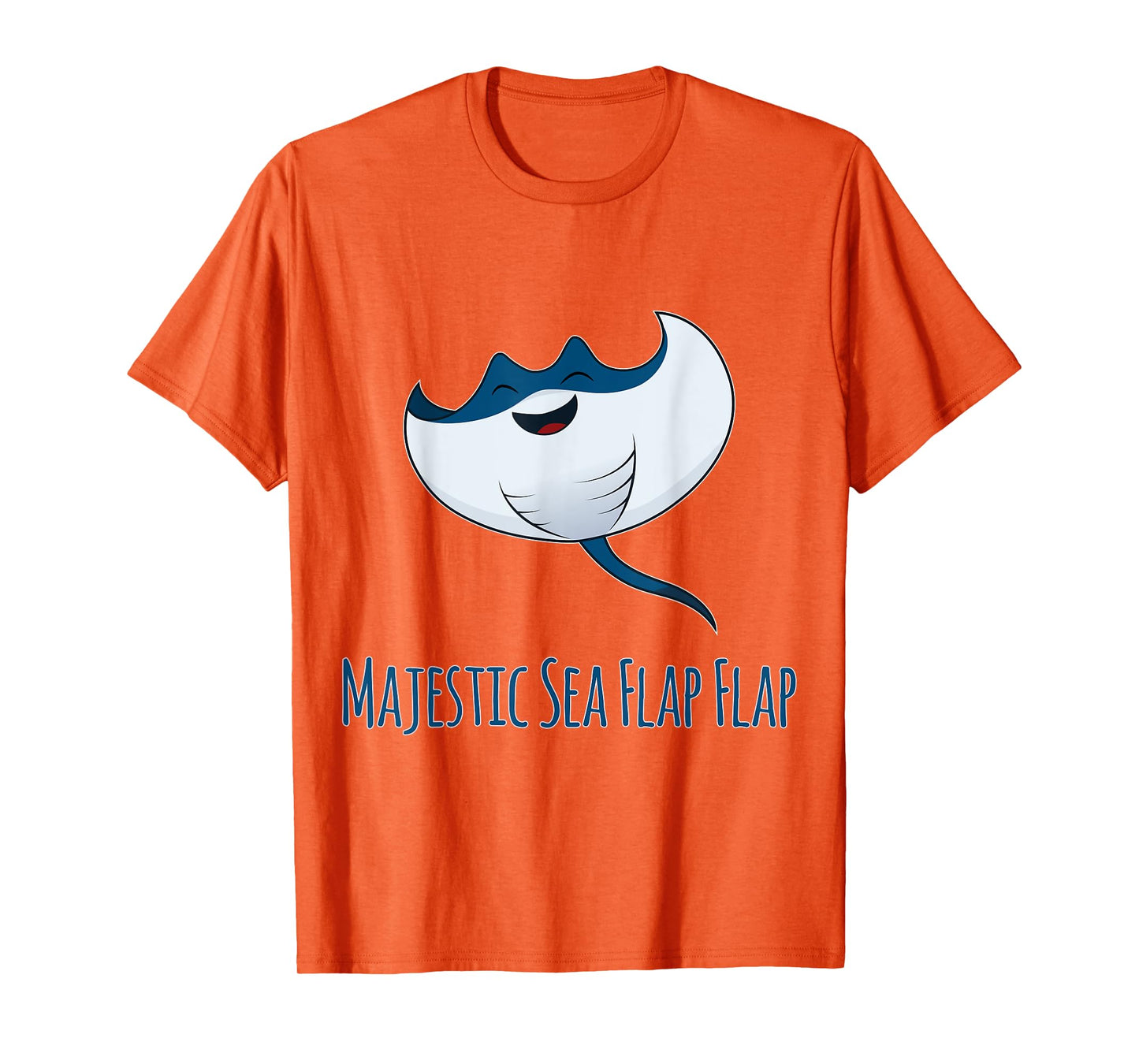 Manta Ray Majestic Sea Flap Flap Short Sleeved T-shirt