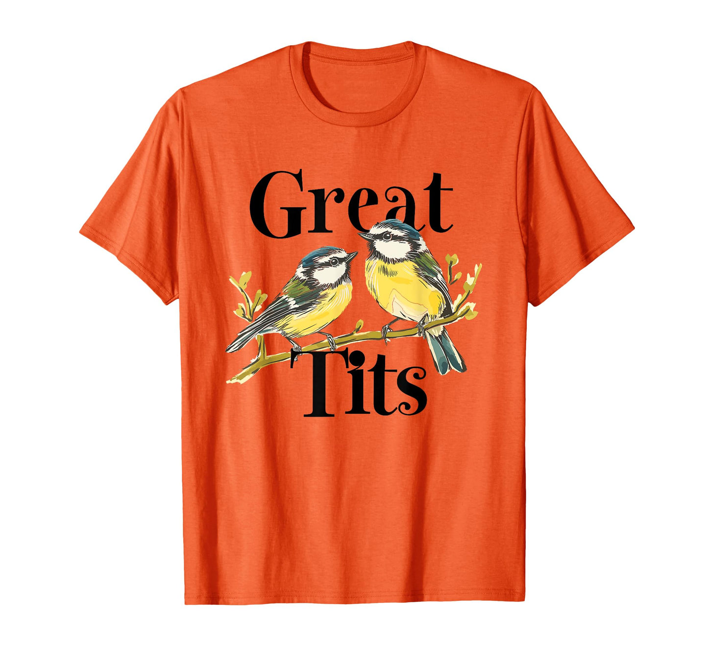Great Tits Funny Ornithology Bird Great Tit English T-Shirt