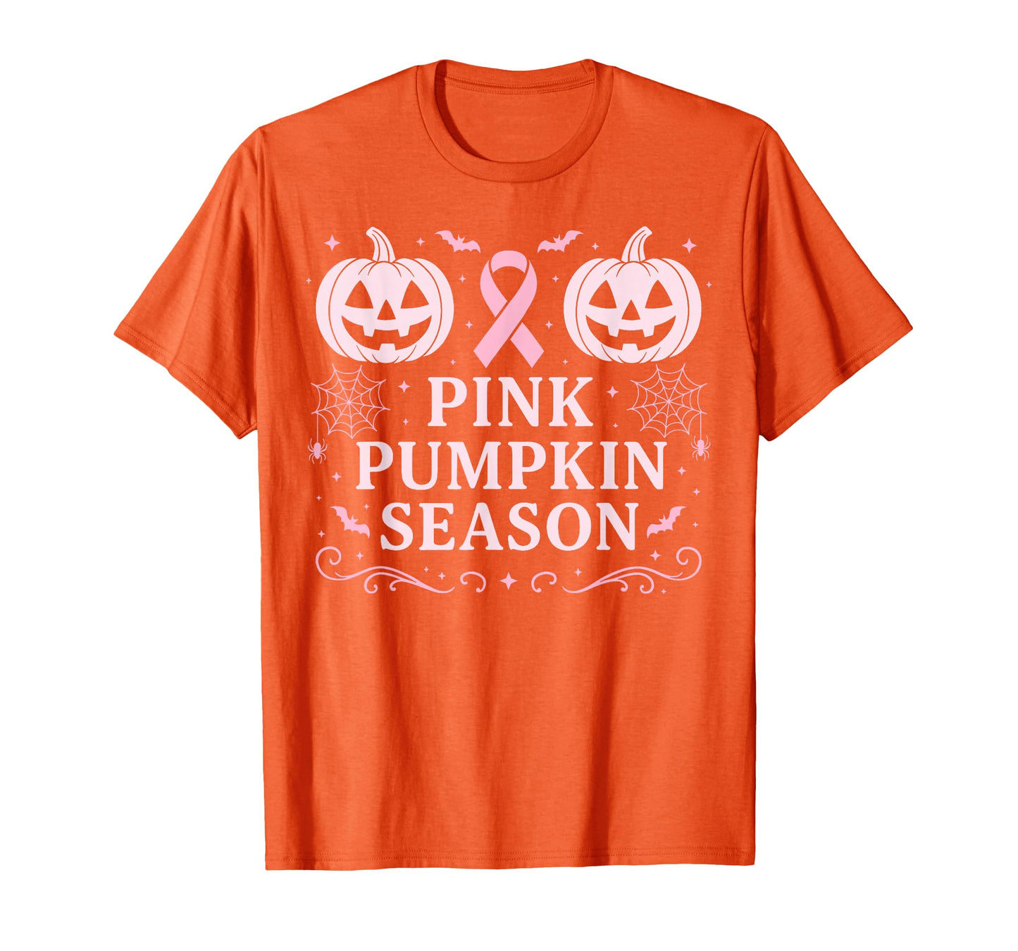Halloween Breast Cancer Awareness - Pink Pumpkin Season T-Shirt