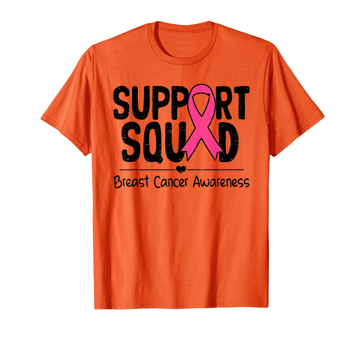 Support Squad Pink Ribbon Breast Cancer Awareness Girls Boys T-Shirt