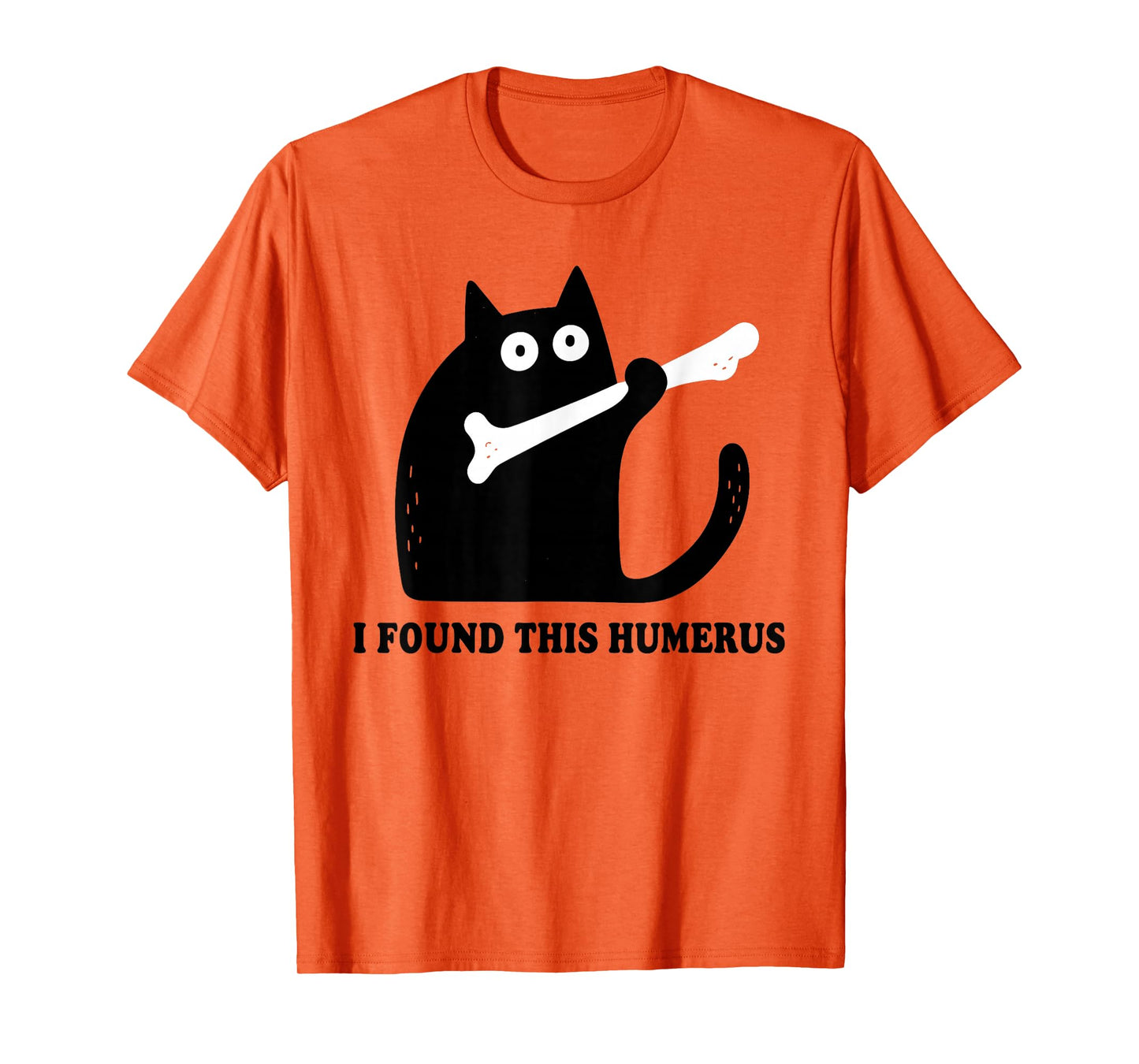 I Found This Humerus Vintage Funny Scary Black Cat Halloween T-Shirt