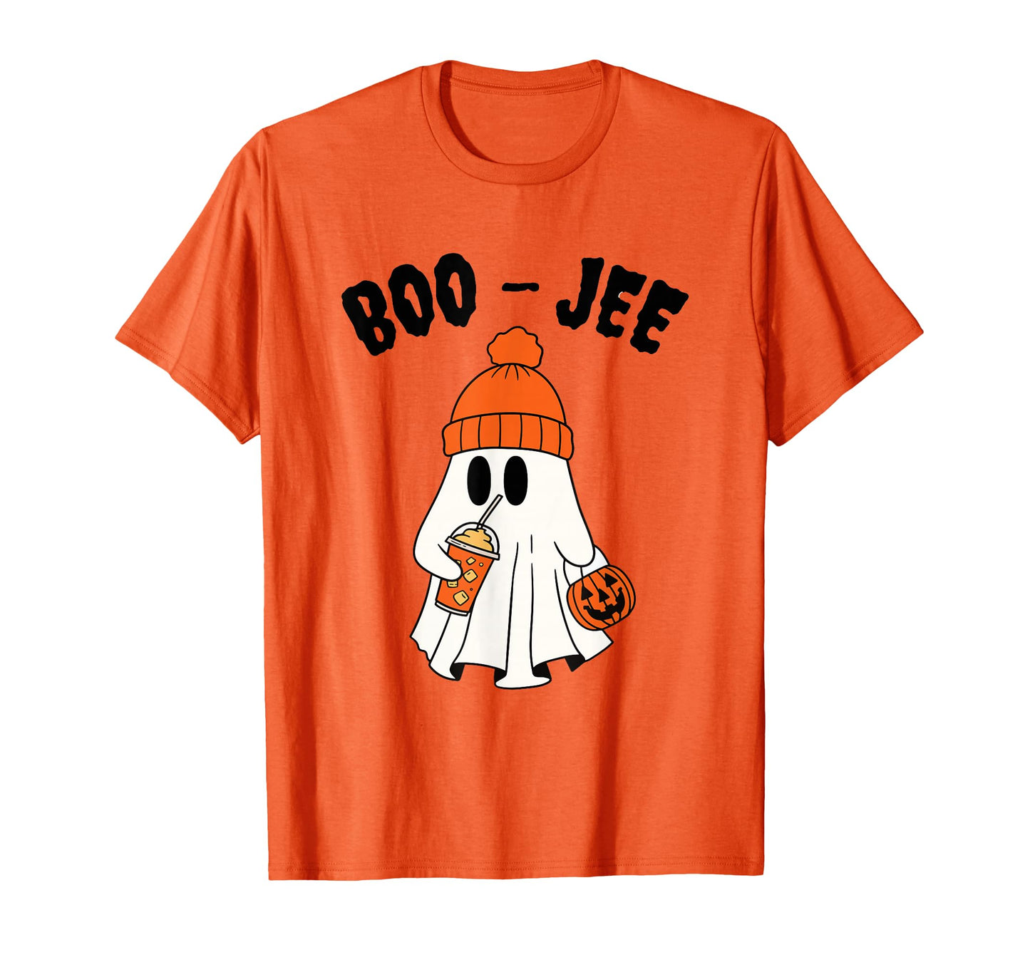 Funny Boo-JEE Creepy Ghost Halloween Pumpkin Spooky Season T-Shirt