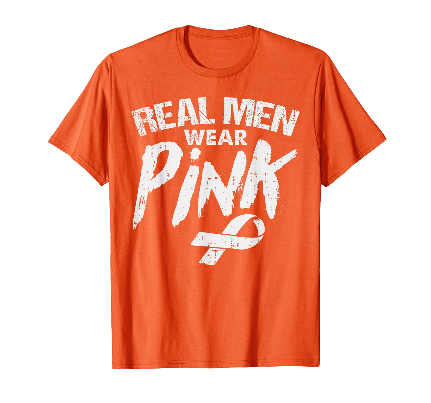 Breast Cancer Shirt Male Tough Guys Wear Pink Ribbon Support T-Shirt