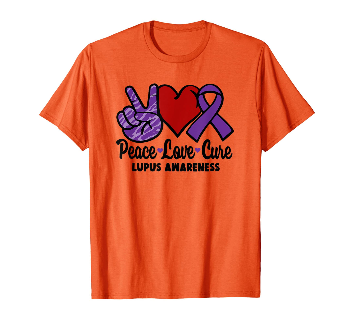 Peace Love Cure Support Squads Lupus Awareness Month Women T-Shirt
