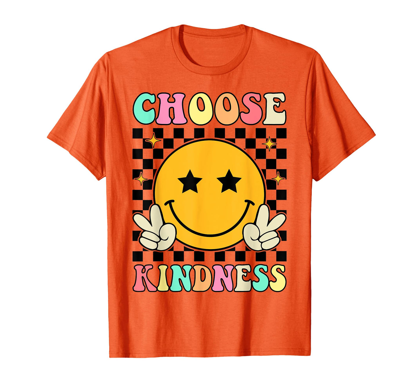 Choose Kindness Retro Groovy Kindness Inspirational T-Shirt, Small