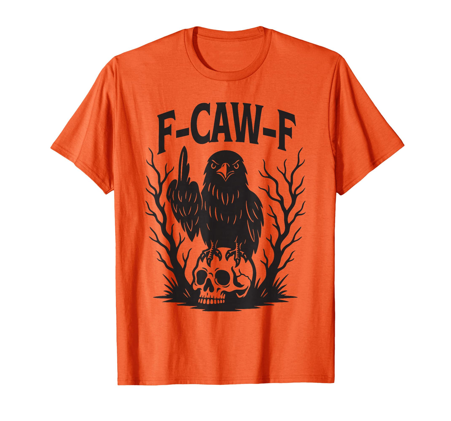 F-Caw-F Black Crow Pun Funny Bird Cawing Grunge T-Shirt