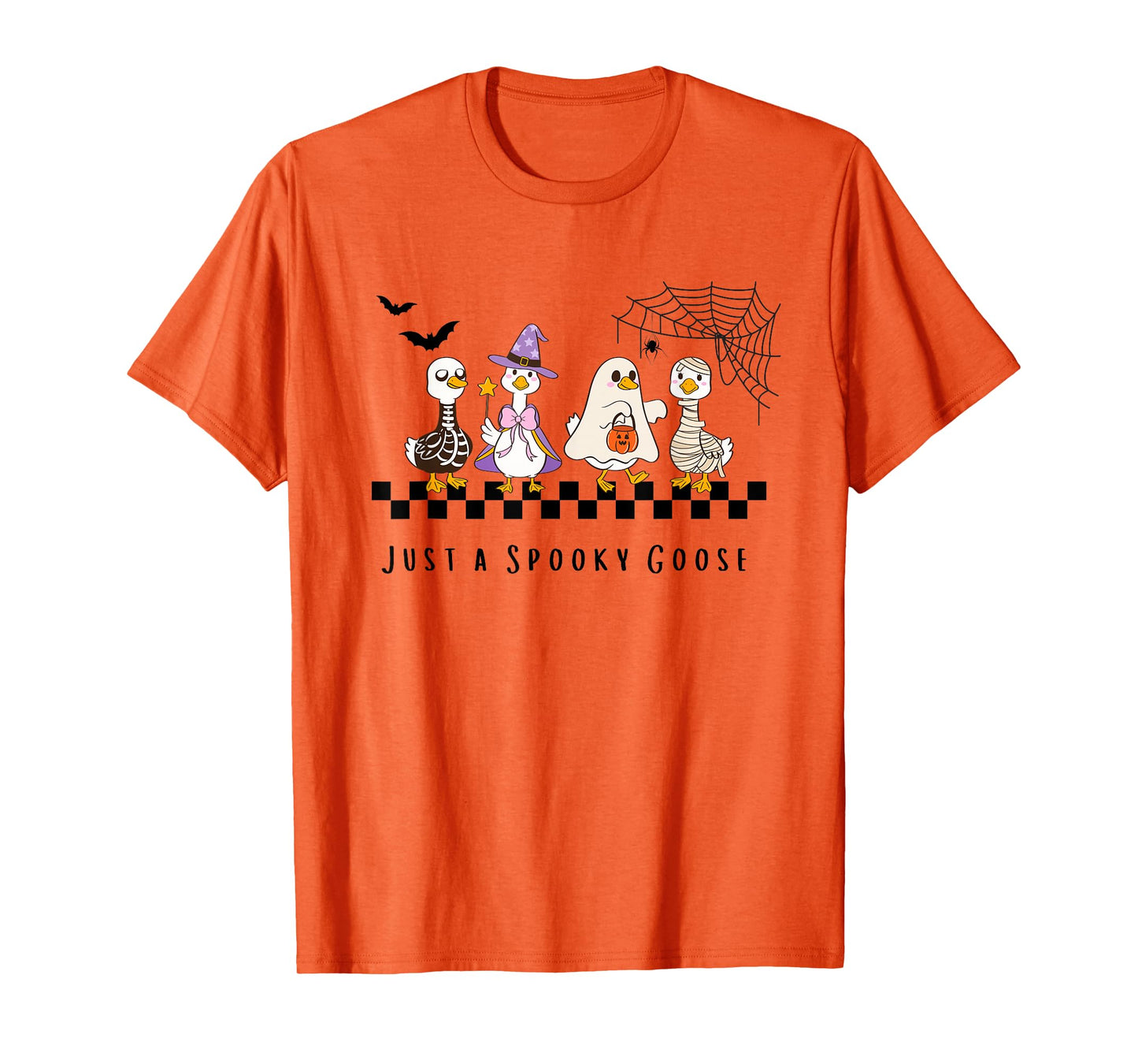 Just A Spooky Goose Silly Funny Halloween Autumn T-Shirt