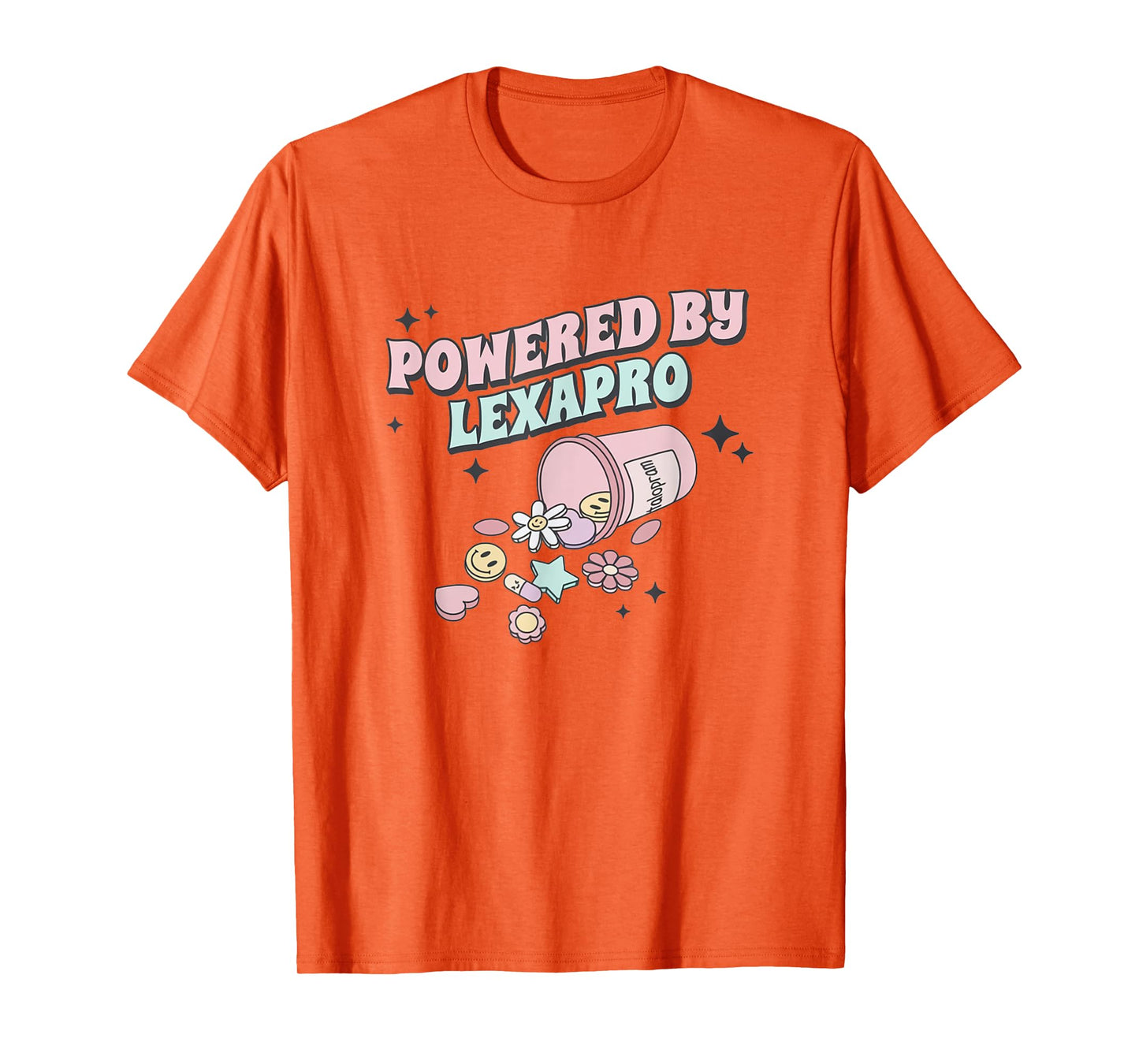 Powered by Lexapro Retro Mental Health Take Your Meds T-Shirt