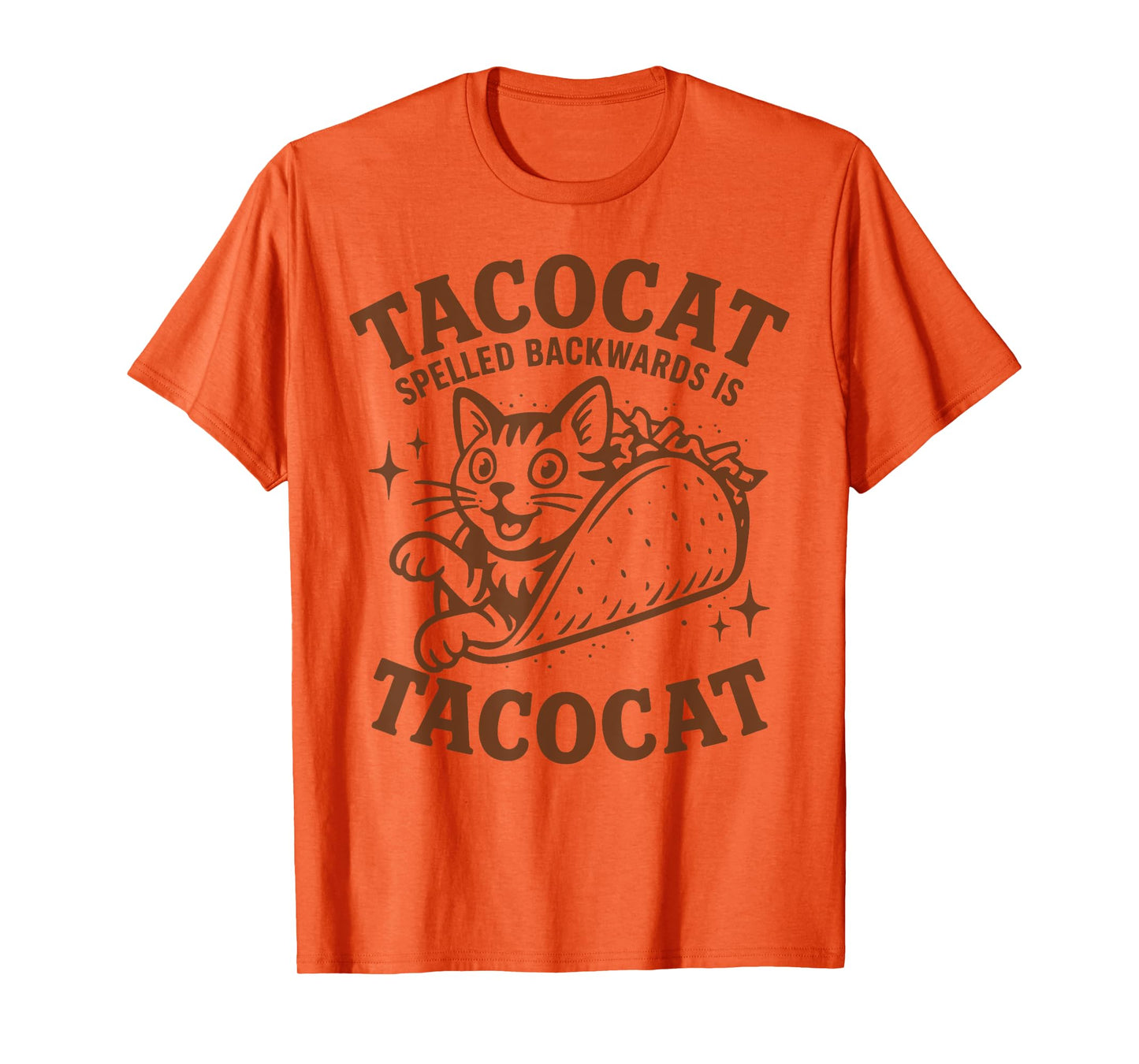 Funny Palindrome Tacocat Cat in Taco Humor T-Shirt