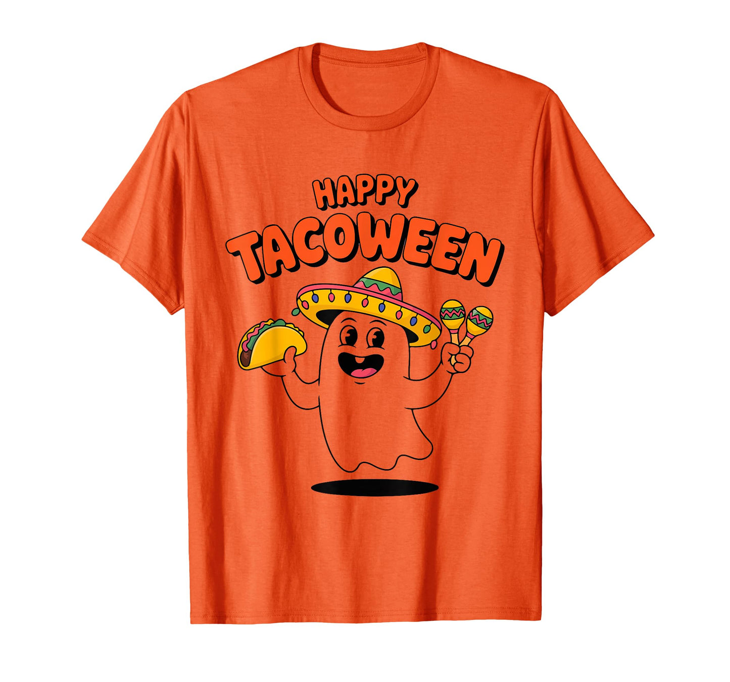 Happy Tacoween Funny Ghost Taco Halloween Costume T-Shirt