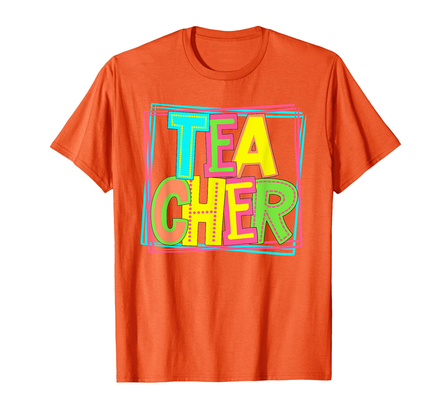 Neon Retro Teacher Cute Teacher Team New Teacher Back to Sch T-Shirt