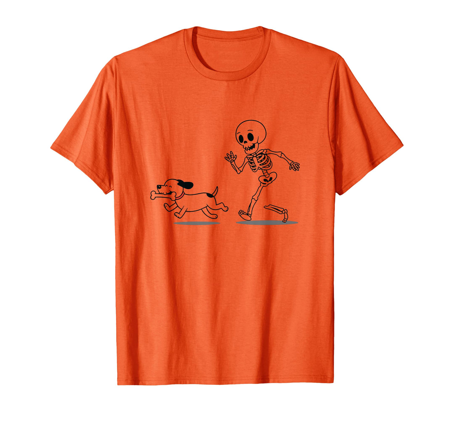 Labradabra Halloween Skeleton Dog Running Scared T-Shirt