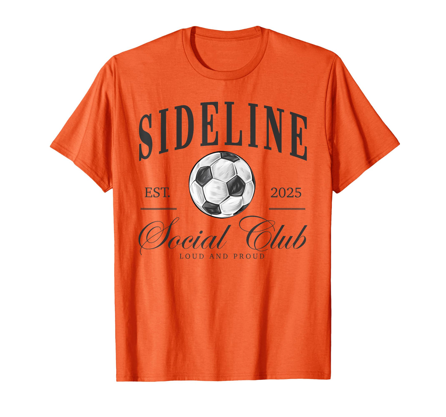 Women Sideline Social Club Soccer Mom Game Day Mothers Day T-Shirt