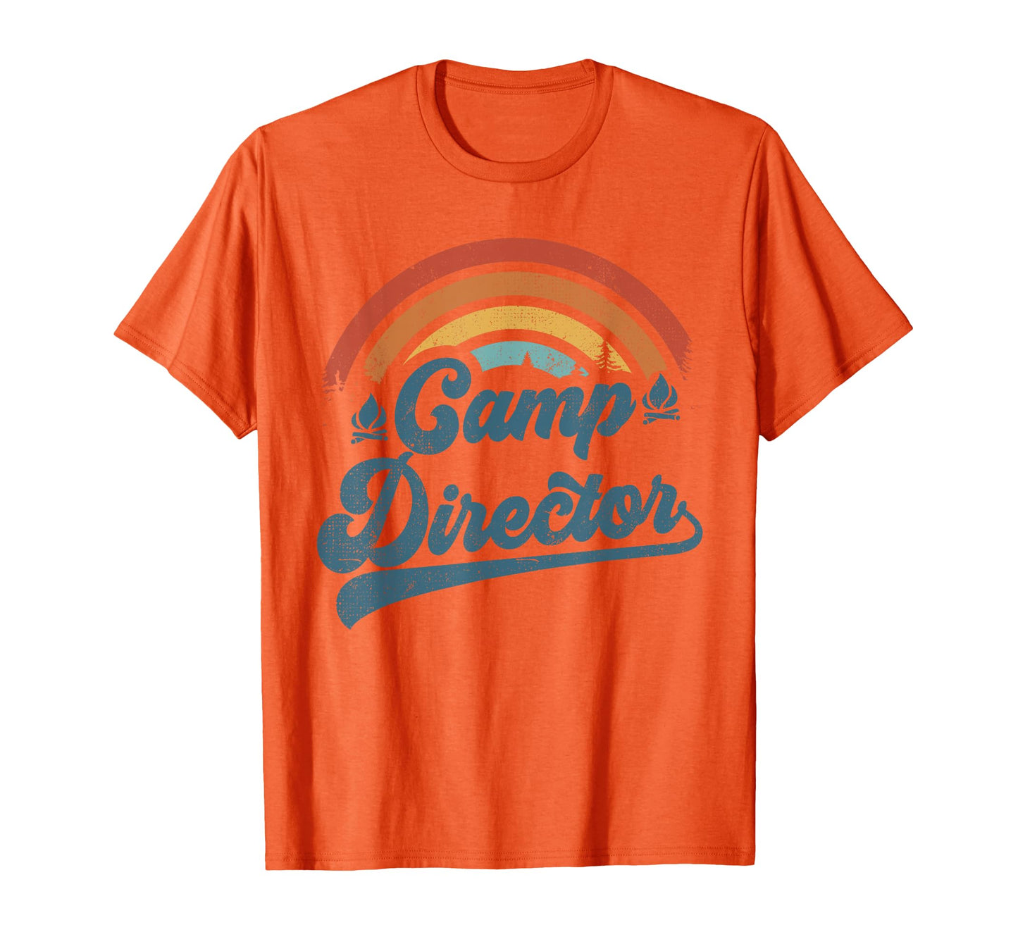 Summer Camp Director Staff Groovy Rainbow Camp Counselor T-Shirt