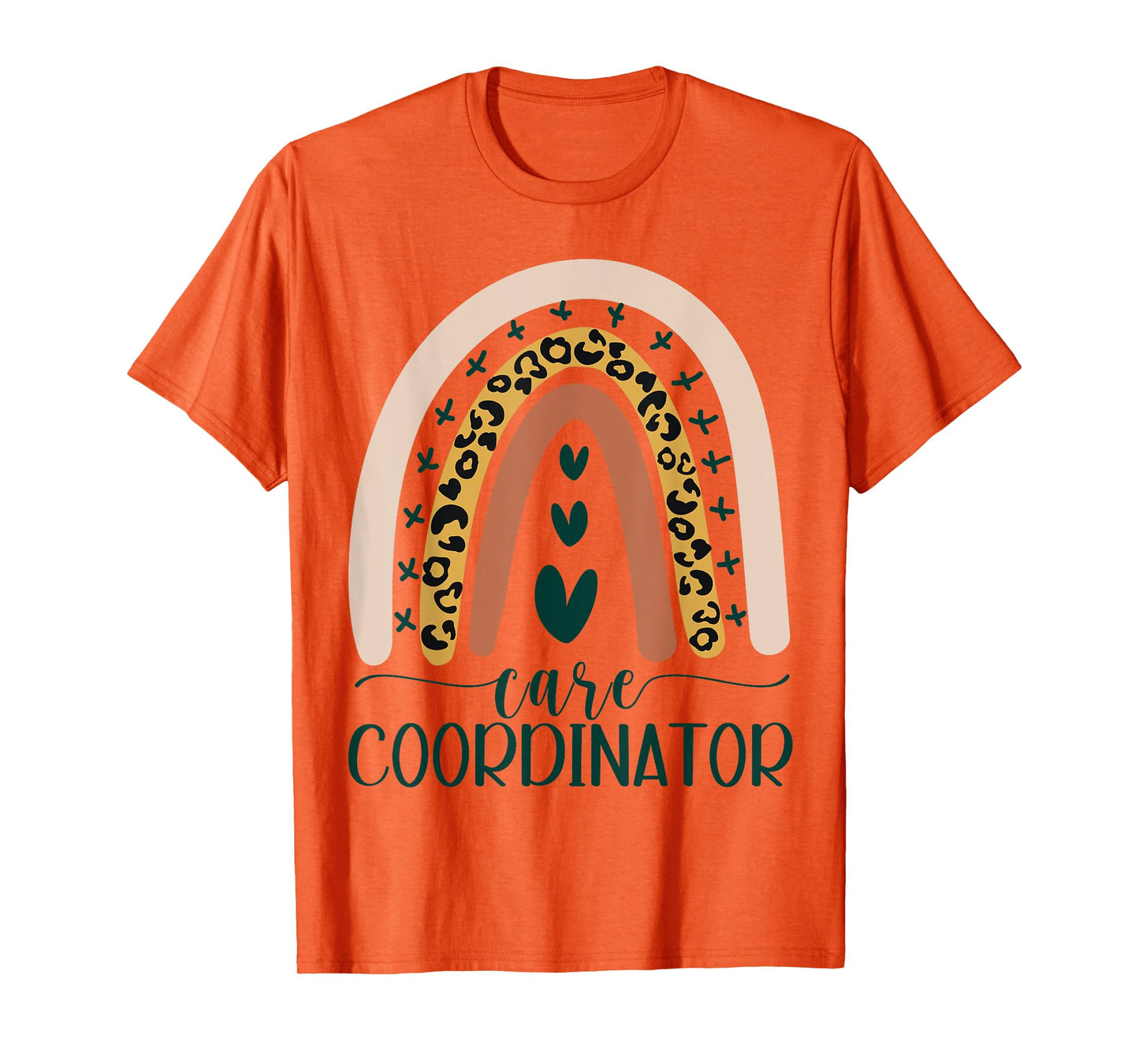 Care Coordinator Case Manager Social Worker Leopard Rainbow T-Shirt