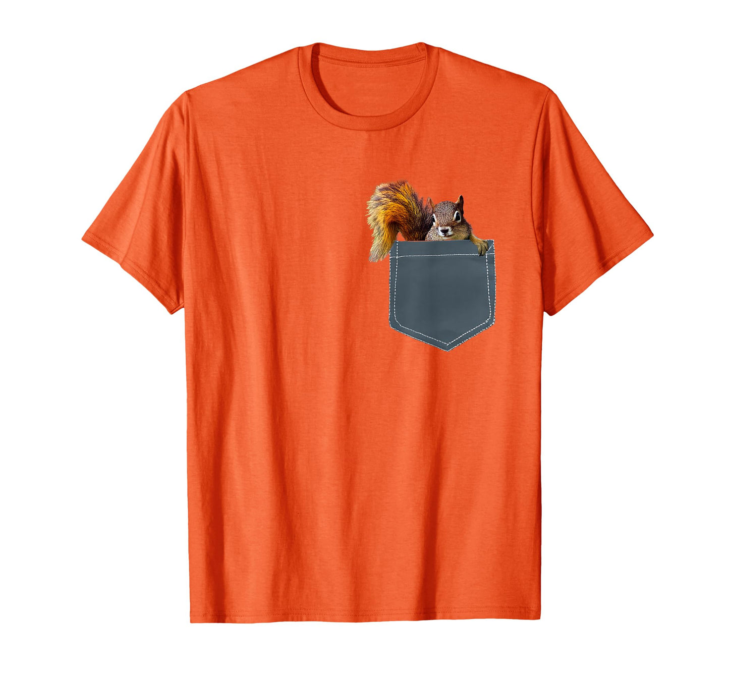 Cute Squirrel in Pocket Shirt for Men, Women, Kids T-Shirt