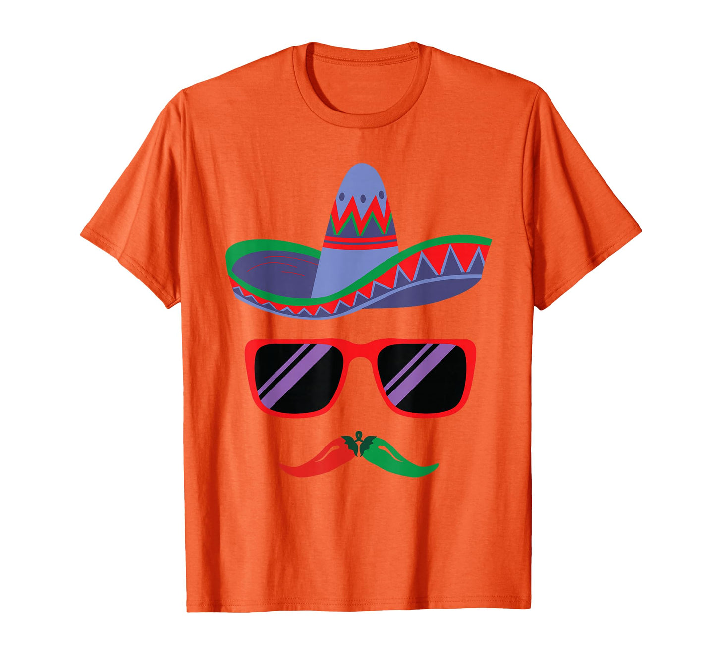 Sombrero Face Cinco De Mayo Mexican Fiesta Party Boys Kids T-Shirt