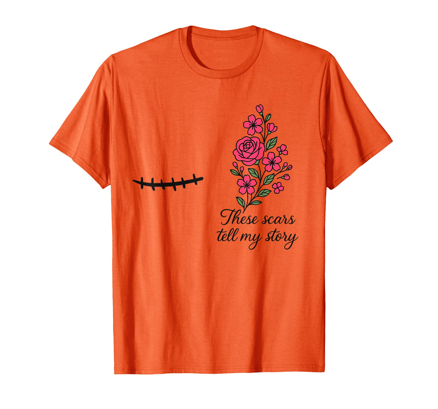 Floral Breast Cancer Awareness Right Mastectomy Survivor T-Shirt