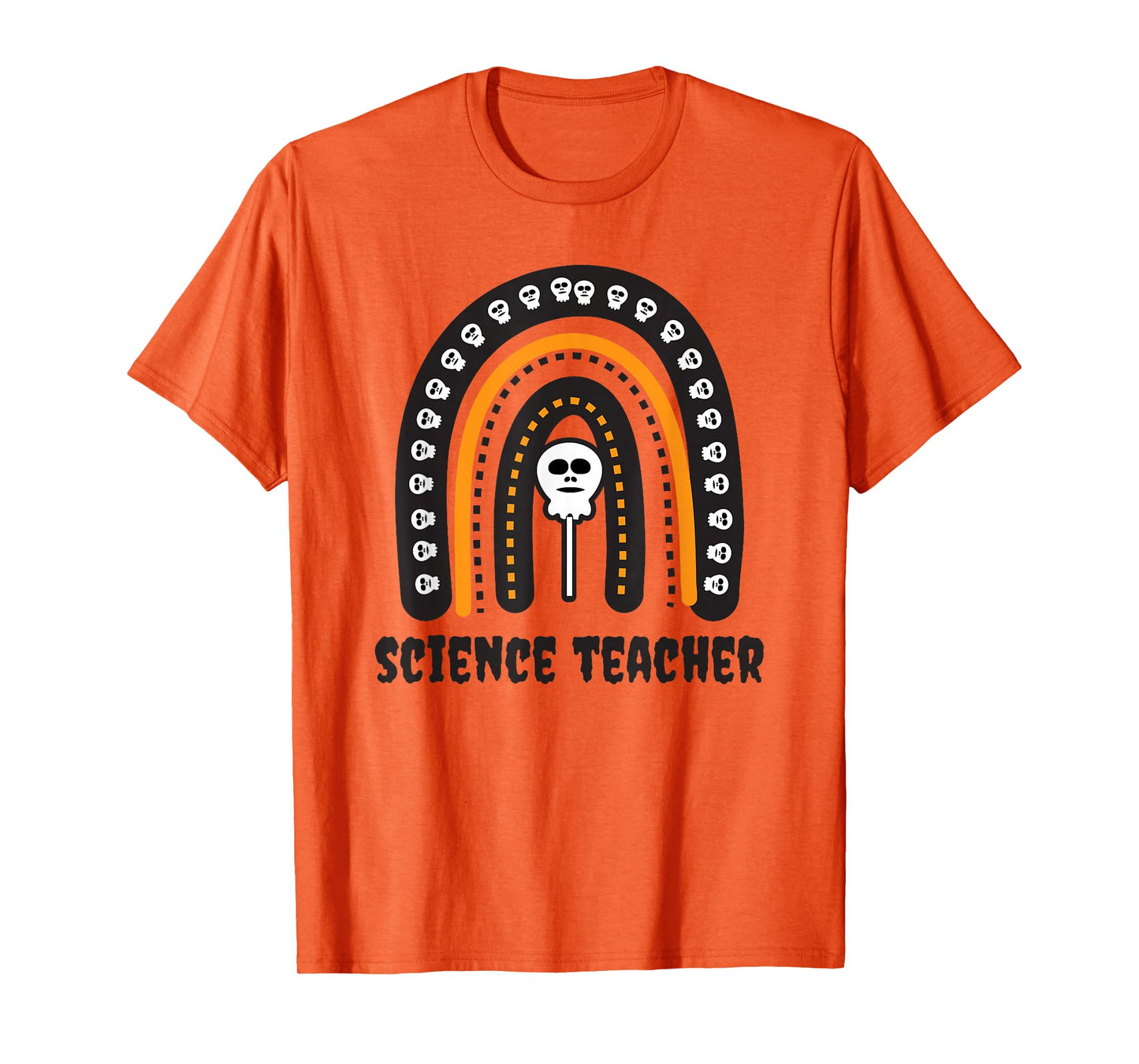 Science Teacher Halloween Spooky Autumn Fall Skeleton Funny T-Shirt