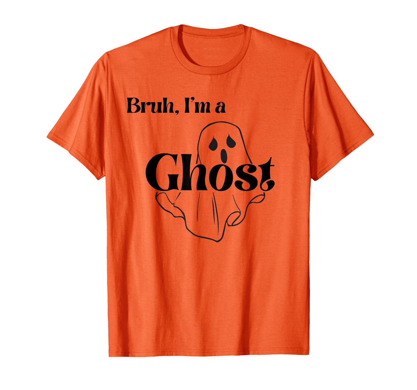 Bruh I’m A Ghost Halloween Funny Group Costume Matching T-Shirt