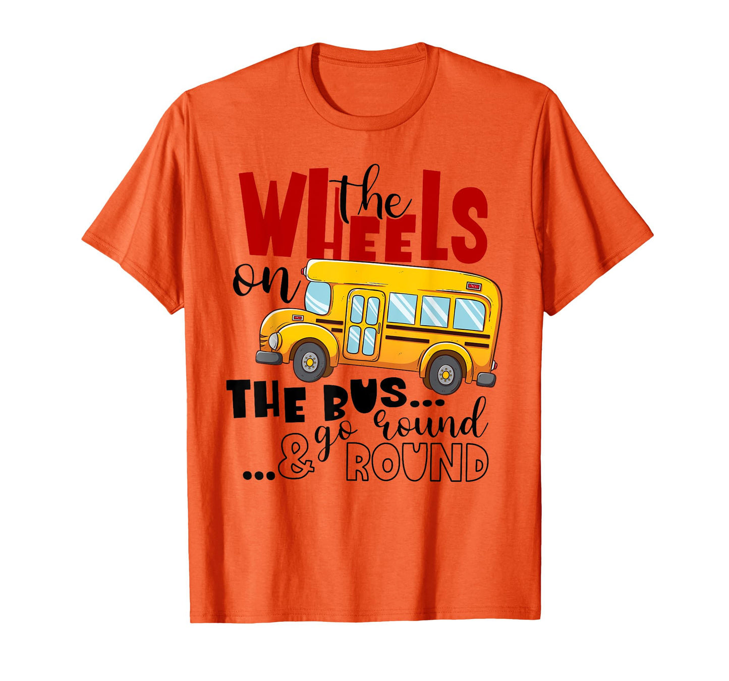 Back To School Funny The WHEELS On The BUS Toddler Kids Boys T-Shirt