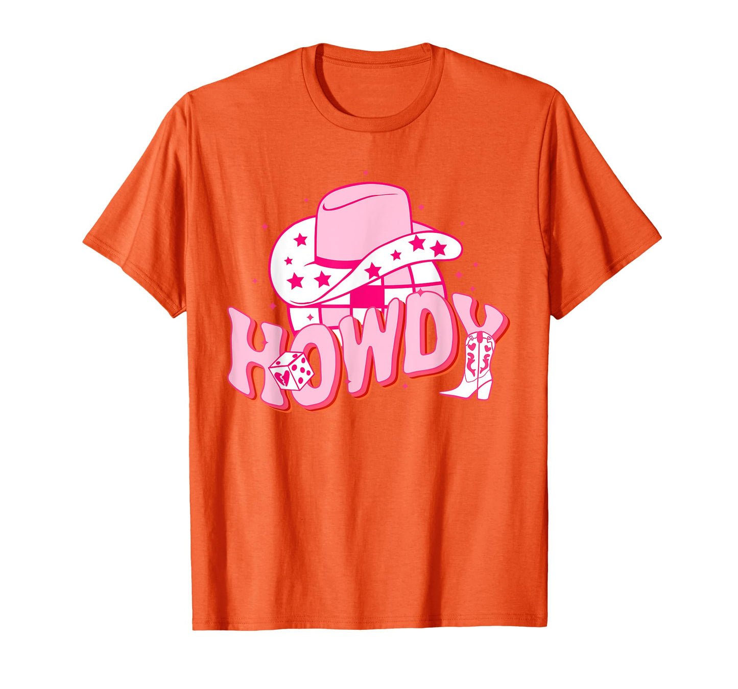 Howdy Southern Western Girl Country Rodeo Pink Cowgirl Disco T-Shirt