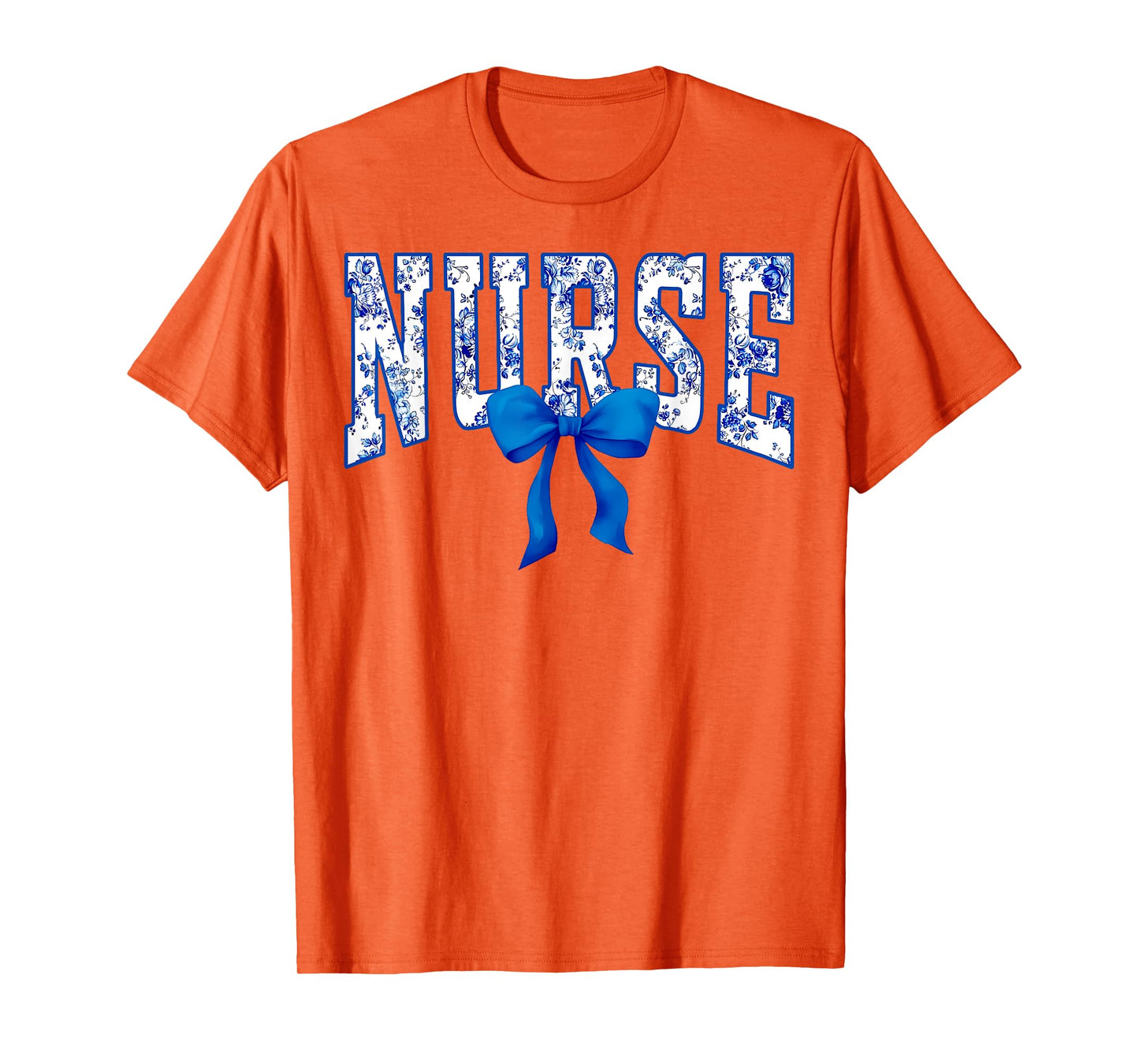 Toile De Jouy Nurse Coquette Bow Nurse Floral T-Shirt