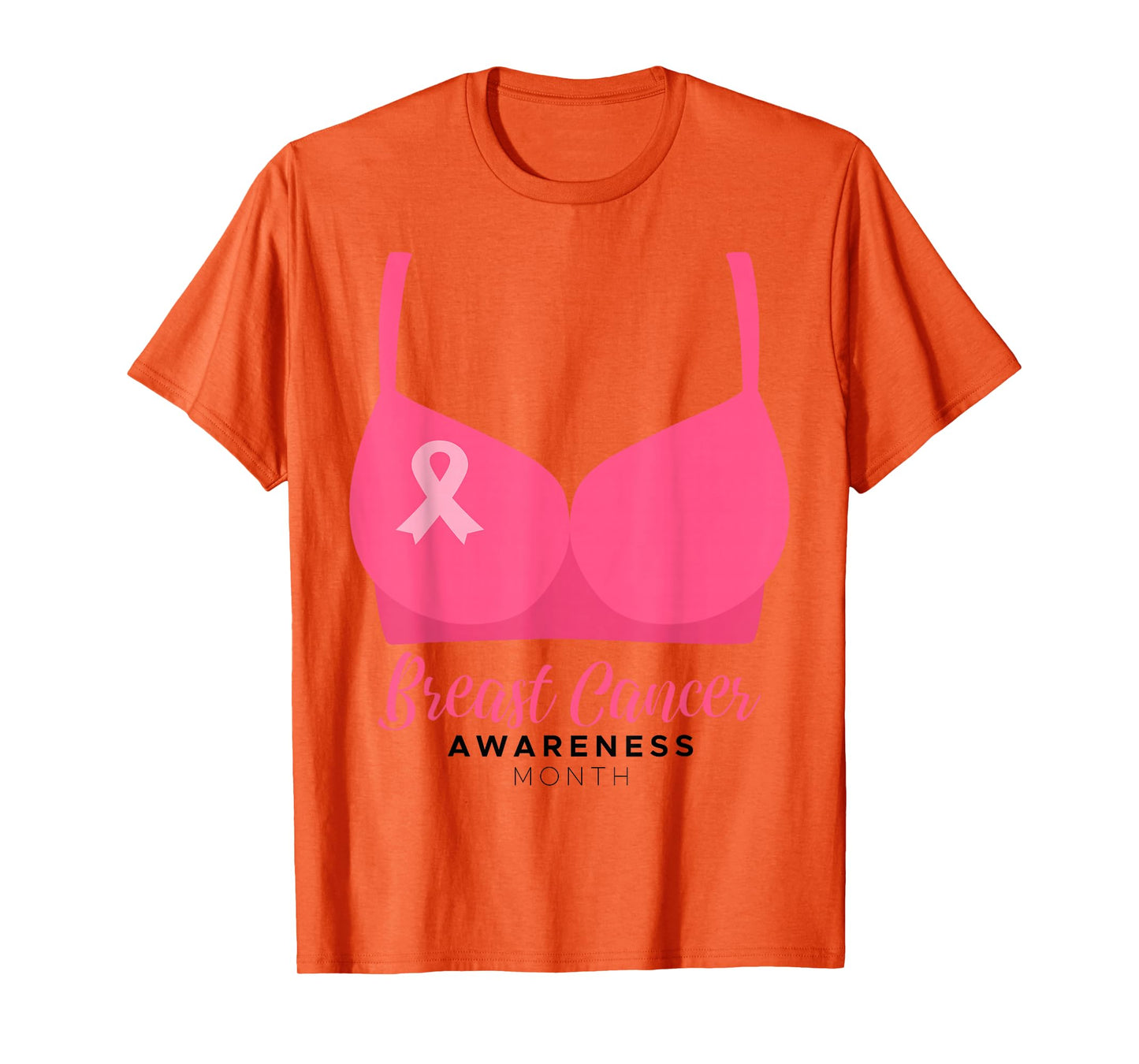 BRA Breast Cancer Awareness Month Wear Pink Ribbon October T-Shirt