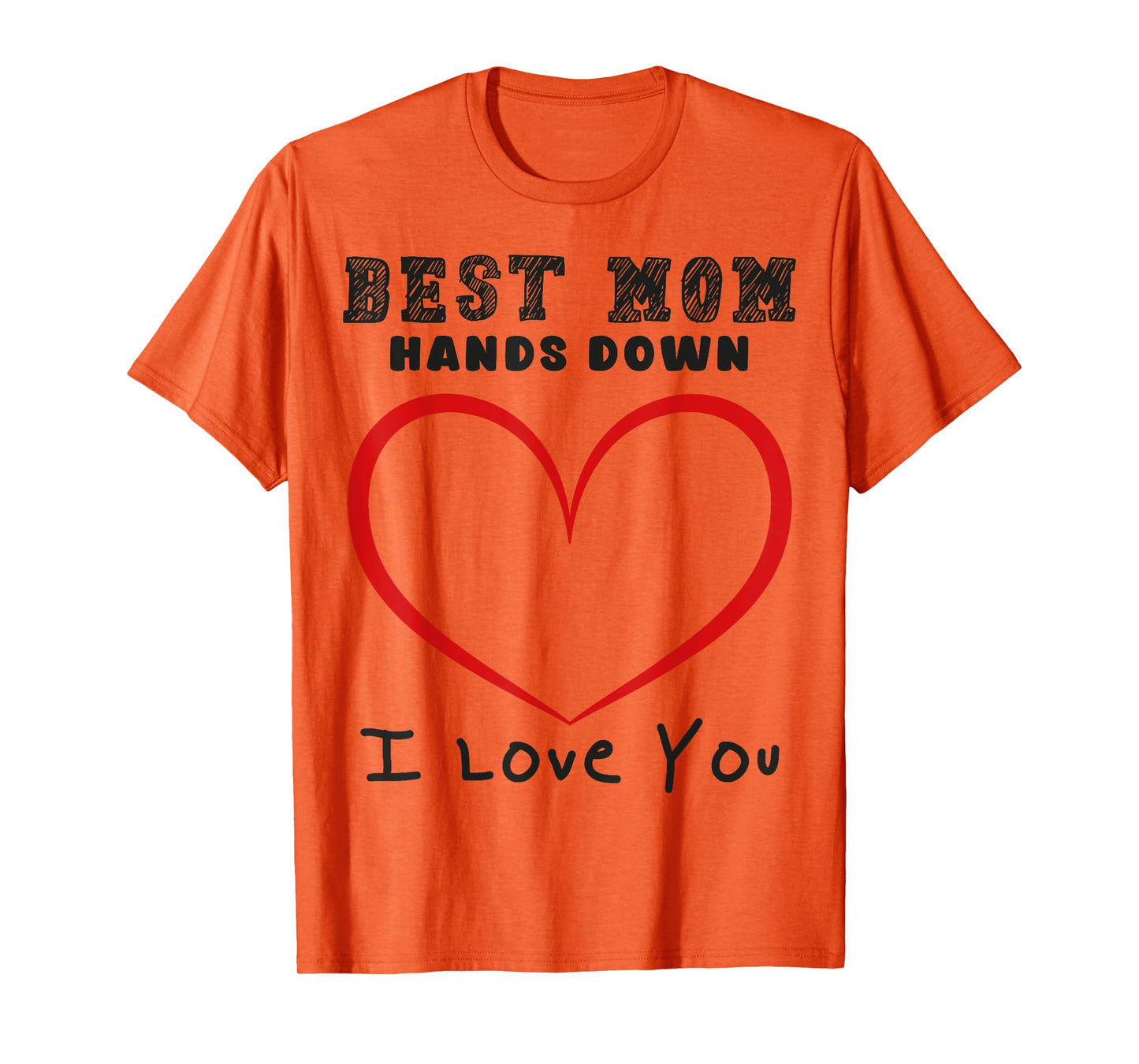 Best Mom Hands Down Handprint T-Shirt