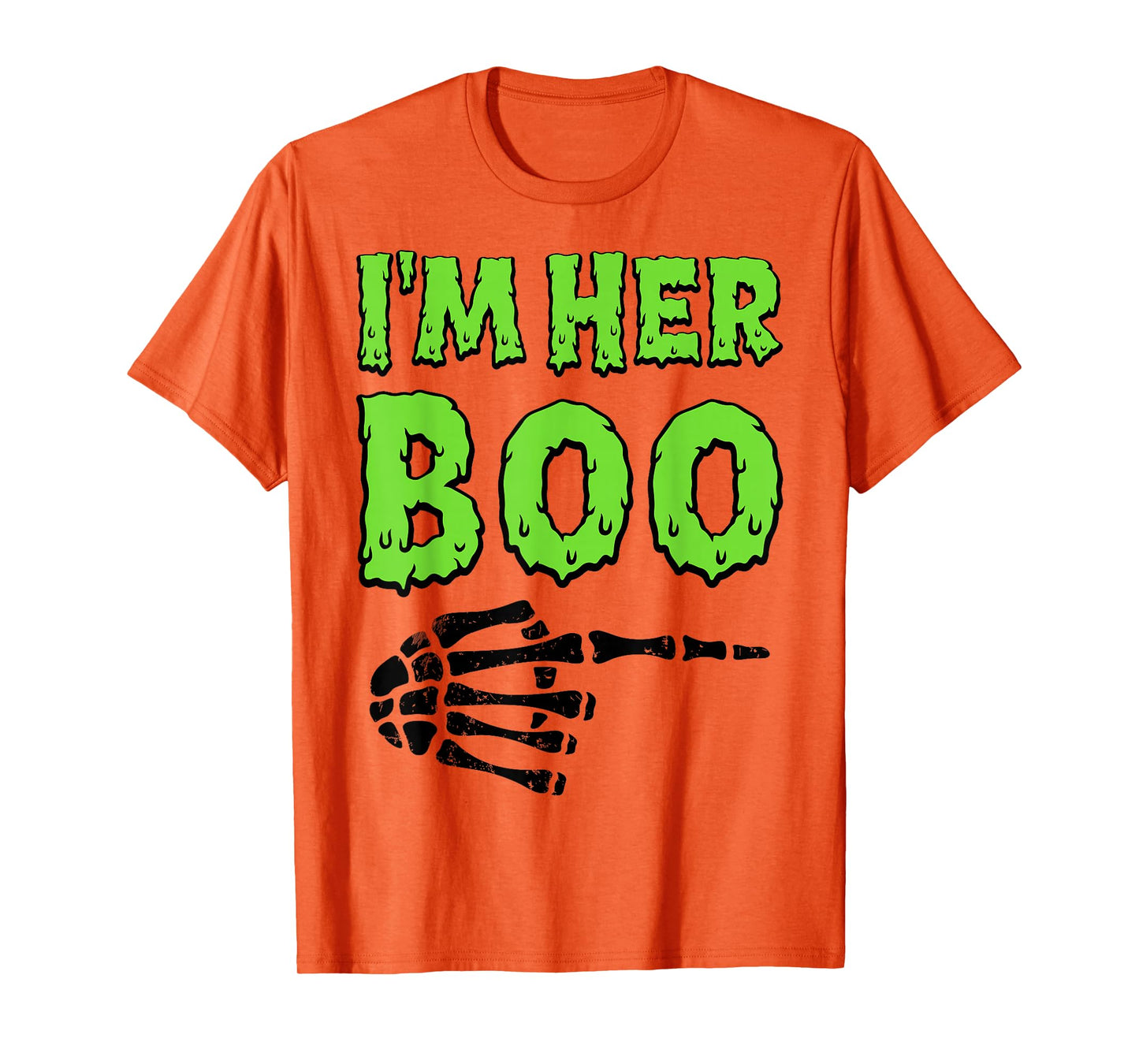I’m Her Boo I’m His Ghoul Halloween Couple Matching Skeleton T-Shirt