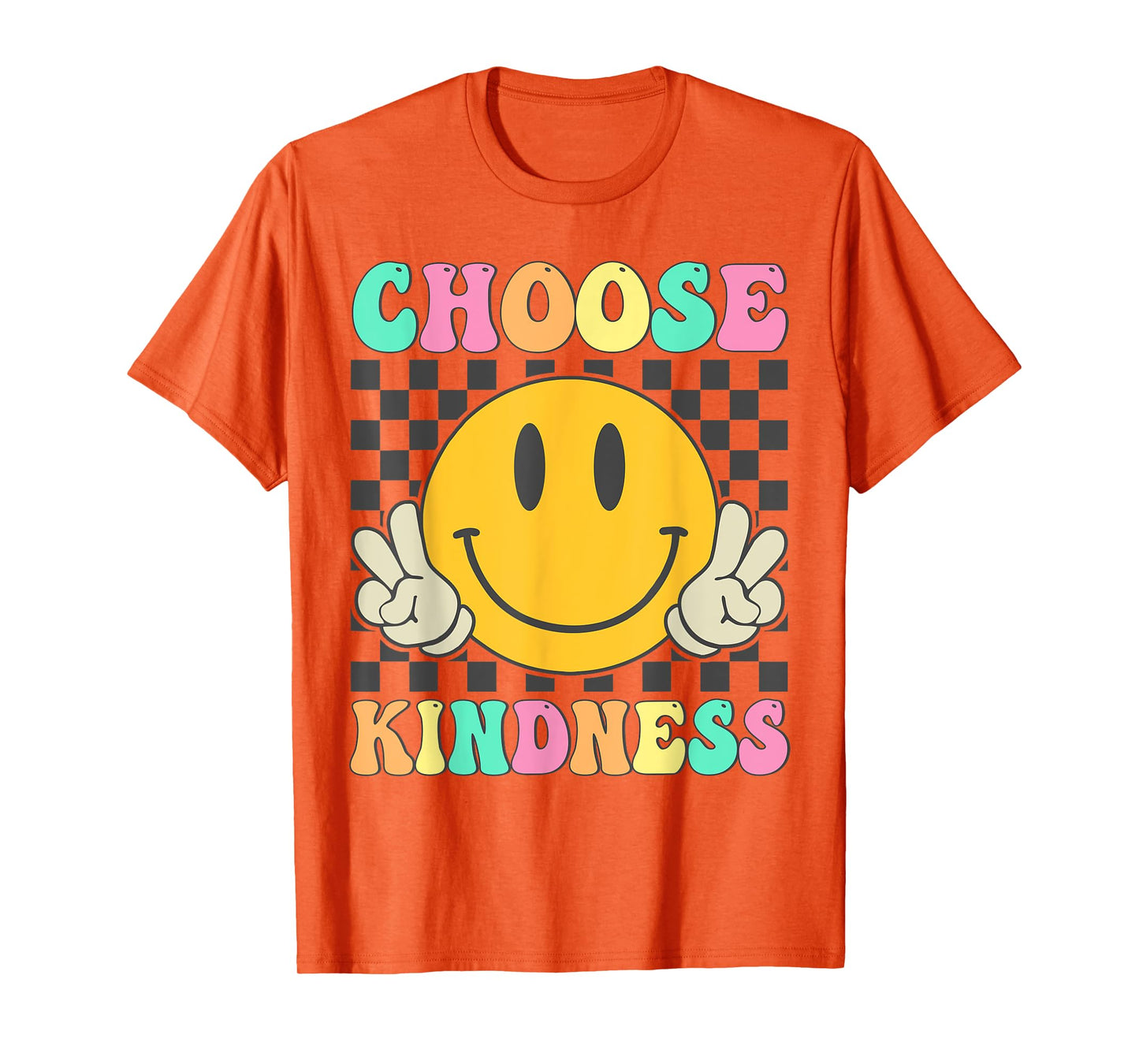 Kids Choose Kindness Retro Groovy Be Kind Inspirational T-Shirt