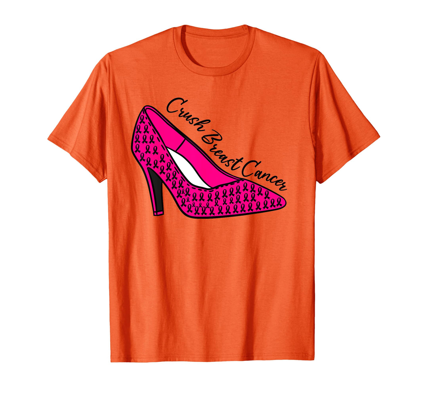 Breast Cancer Awareness Pink High Heels Women Support Funny T-Shirt