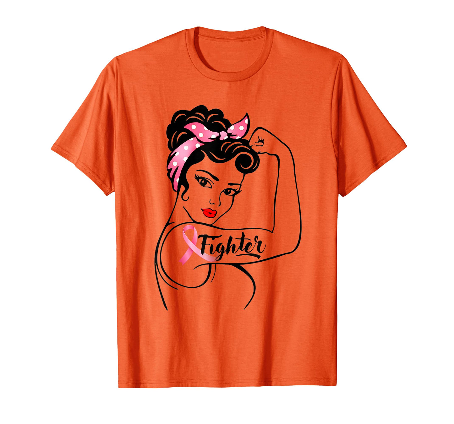 Fighter Rosie The Riveter Breast Cancer Awareness Funny Gift T-Shirt
