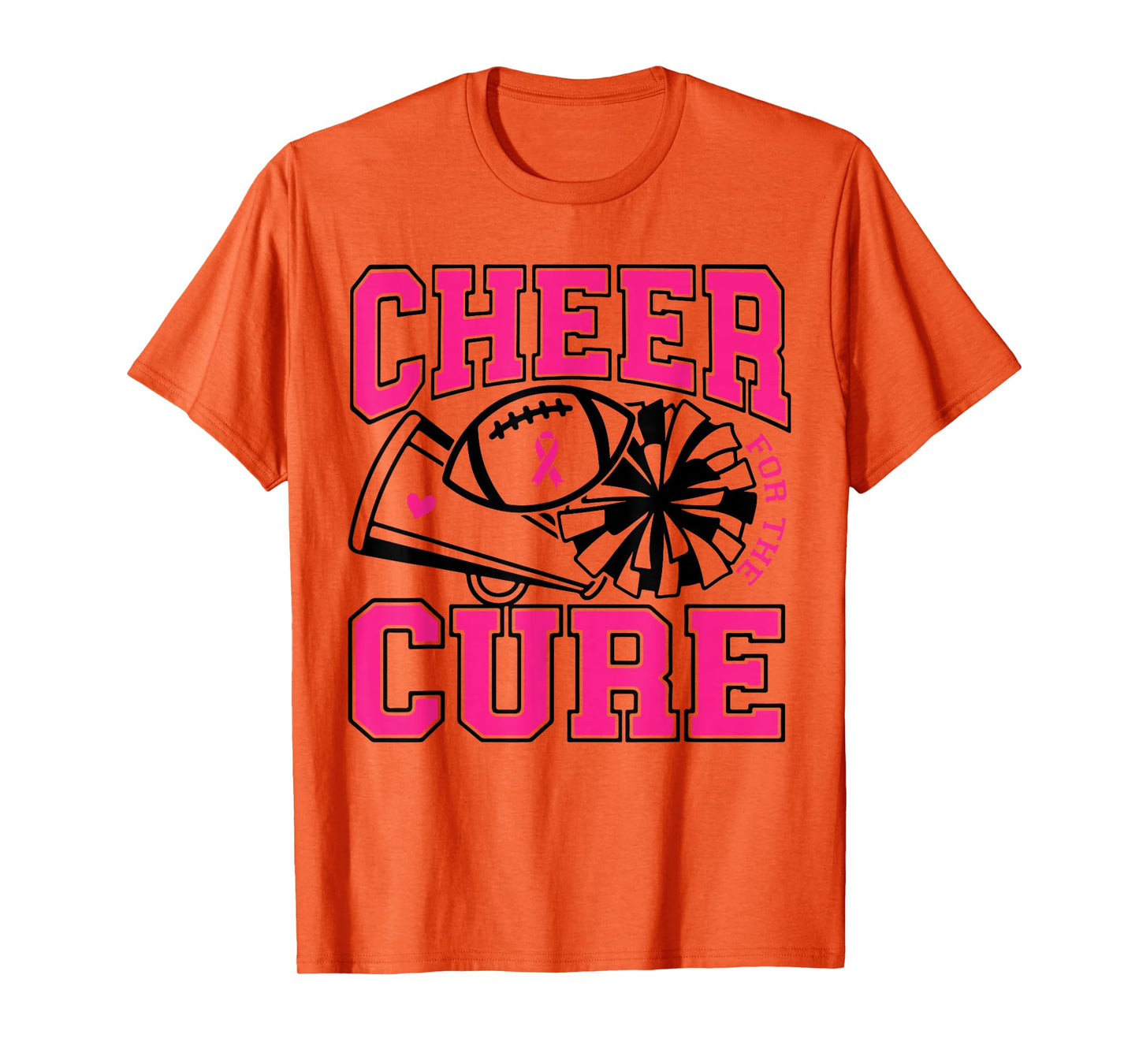 Cheer For The Cure Breast Cancer Awareness Cheerleader T-Shirt
