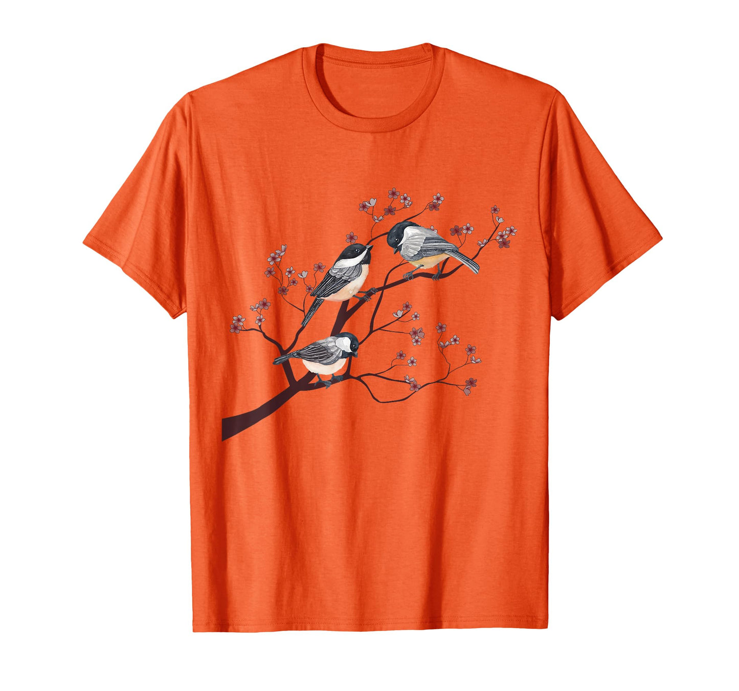 Vintage Flowers Nature Animal Lover Bird Tit T-Shirt