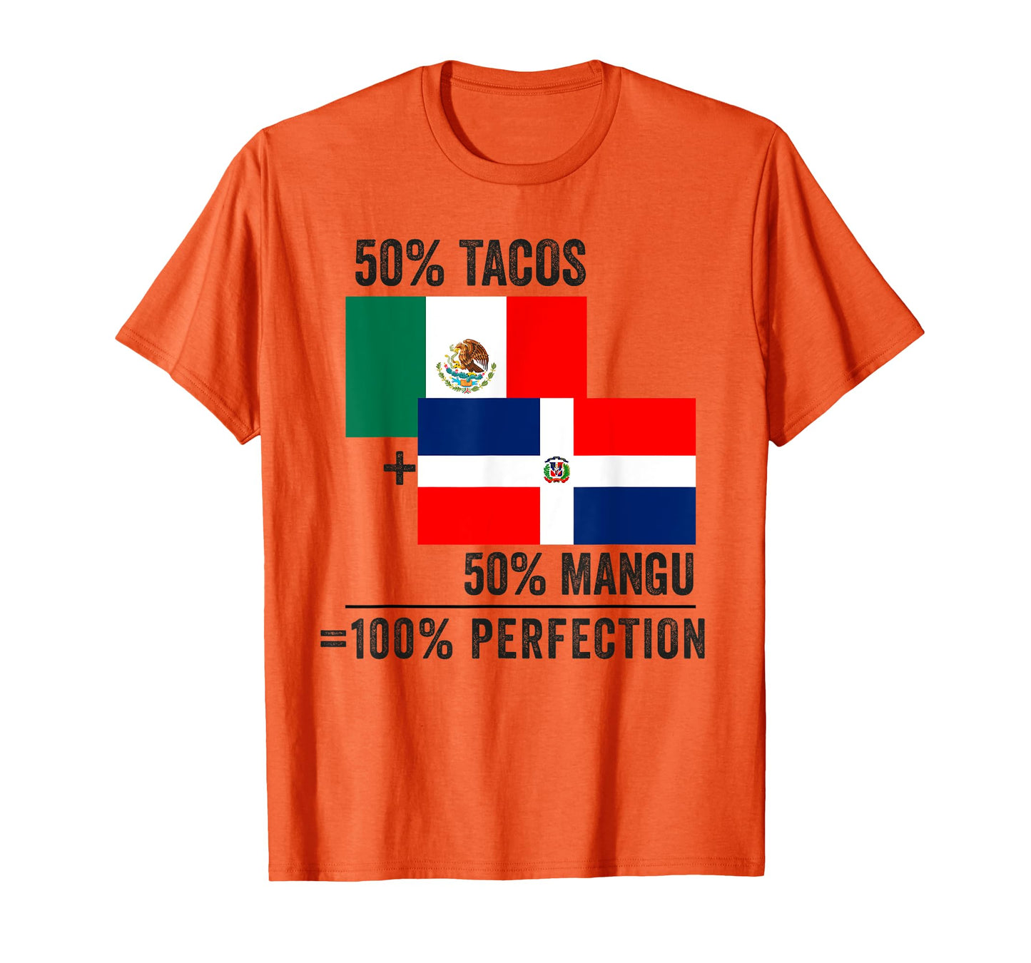 Half Dominican Half Mexican Flag Mitad Domicano y Mexicano T-Shirt