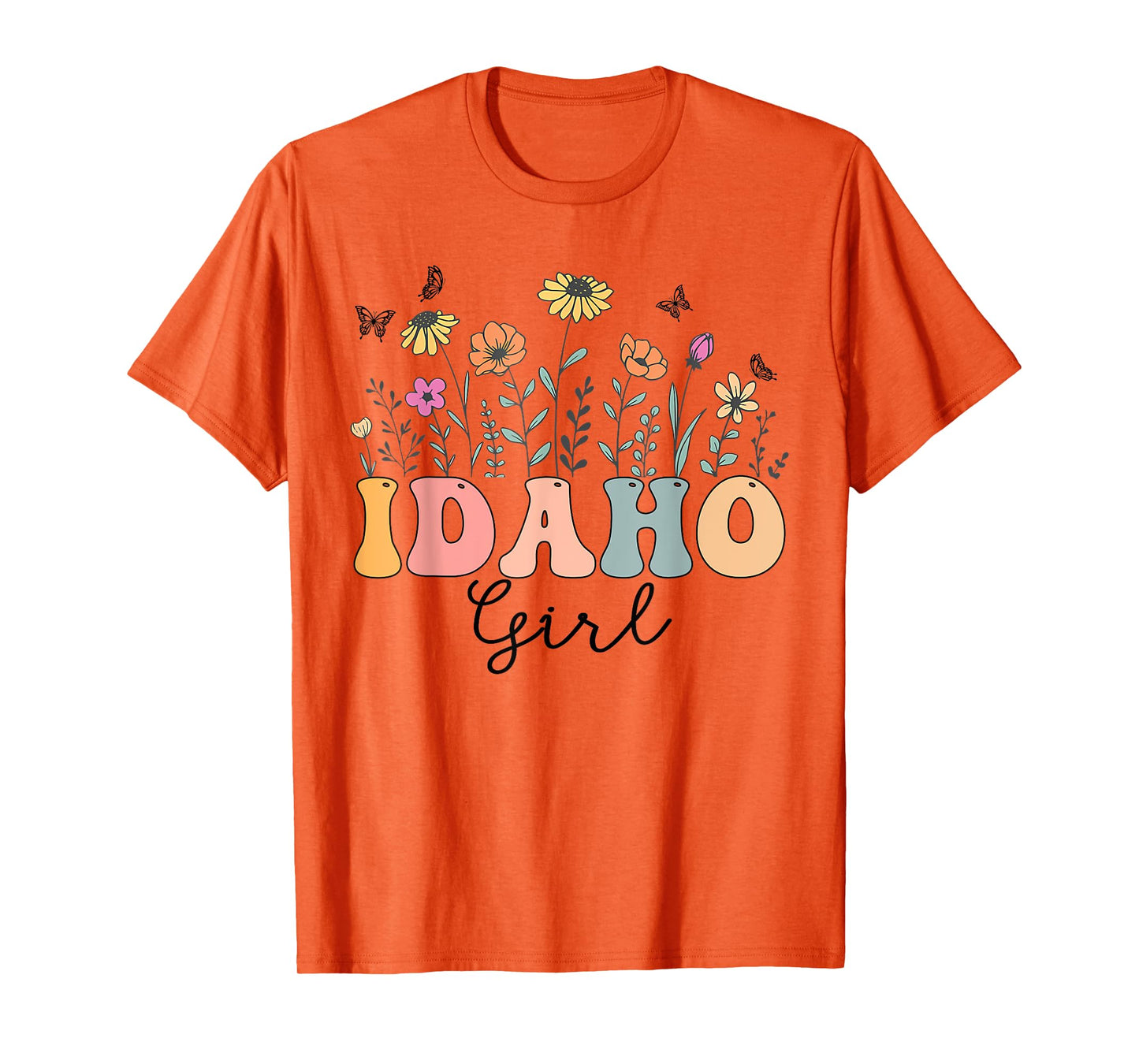 Idaho Girl Wildflower Groovy Idaho Lover T-Shirt