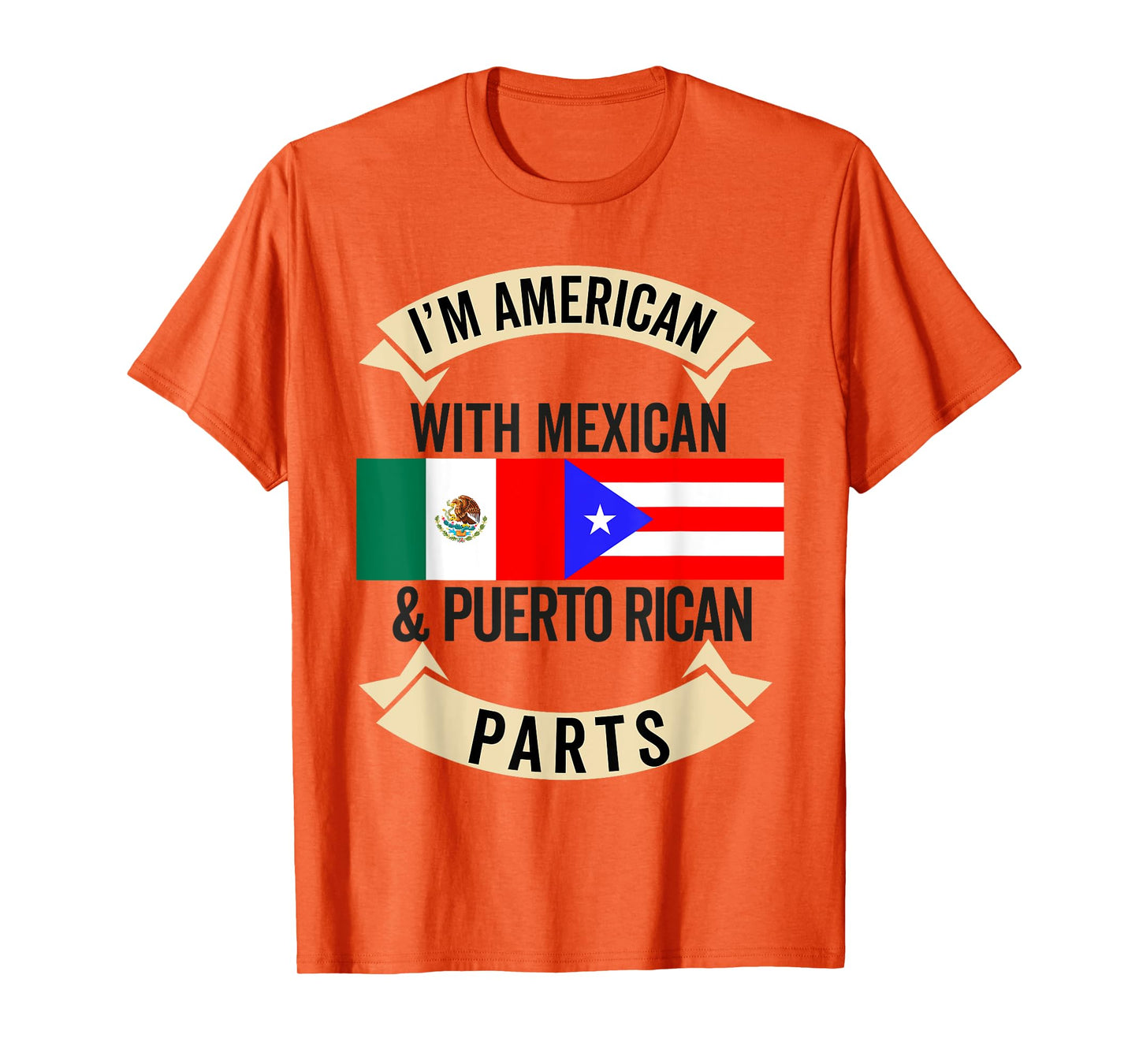 Half Mexican Half Puerto Rican Flag Mexirican Heritage Roots T-Shirt