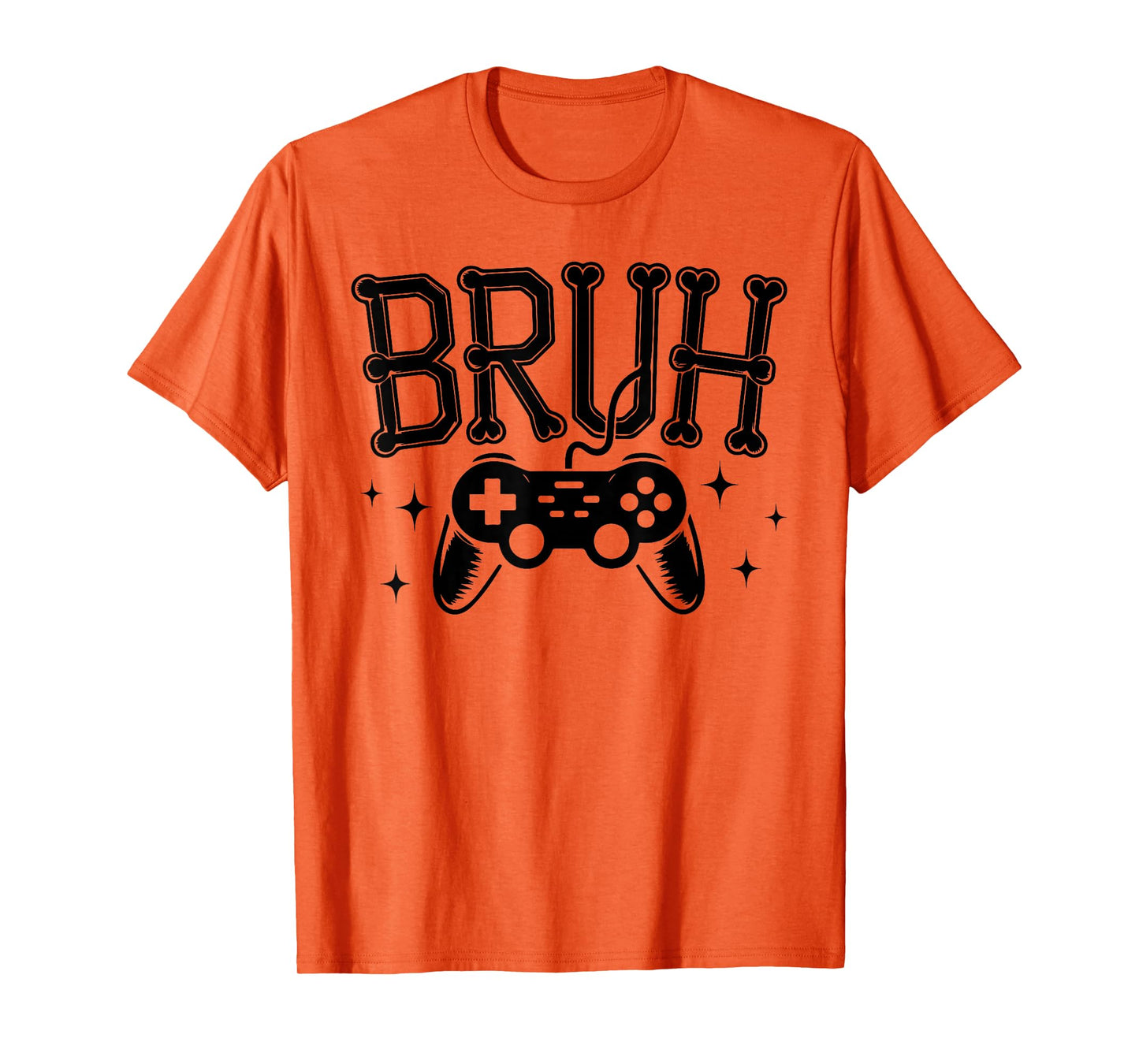 Halloween Skeleton Gamer Bruh Funny Video Gaming Boys Kids T-Shirt