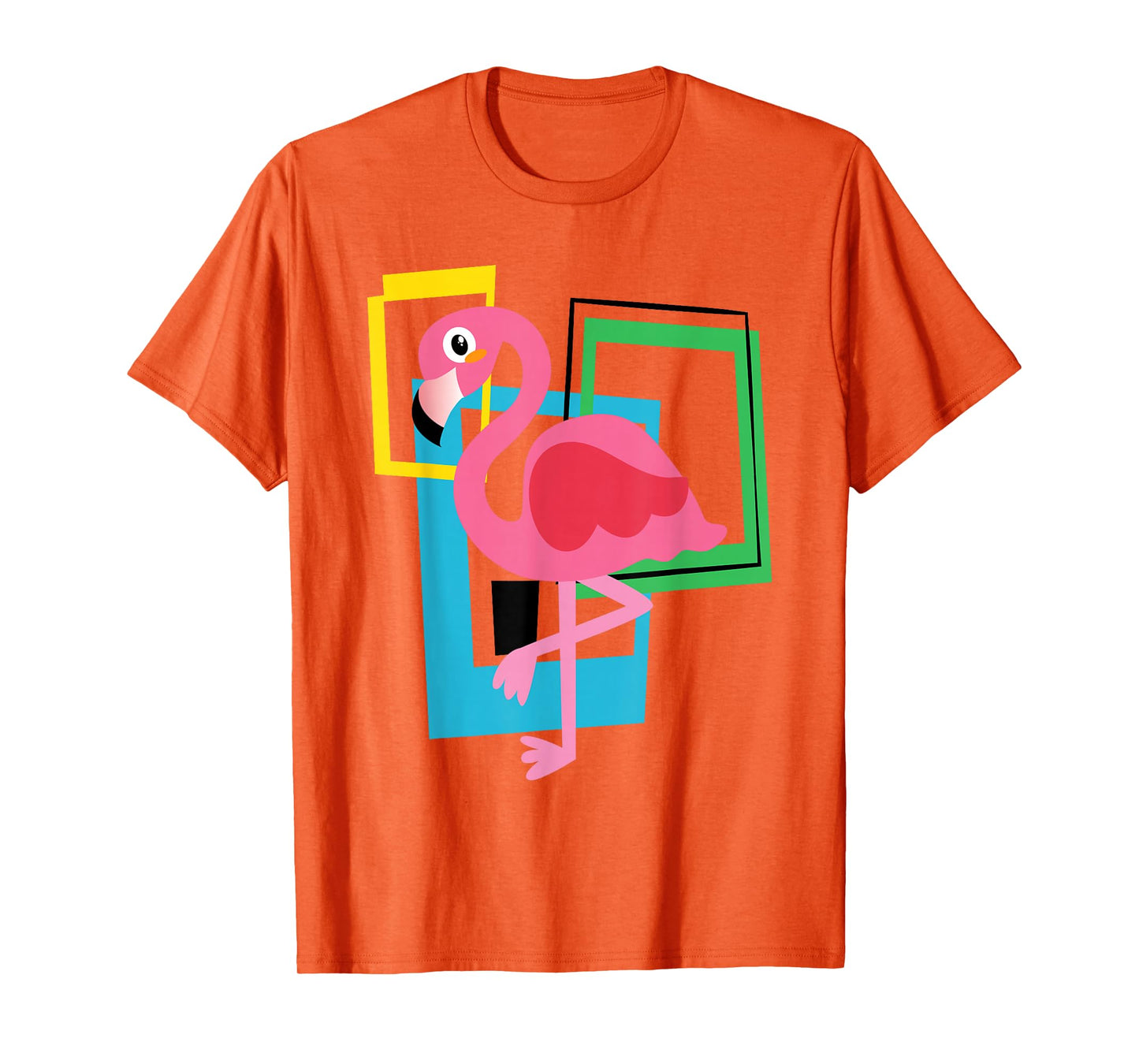 Midcentury Mid Century Pink Flamingo Retro Geometric Modern T-Shirt