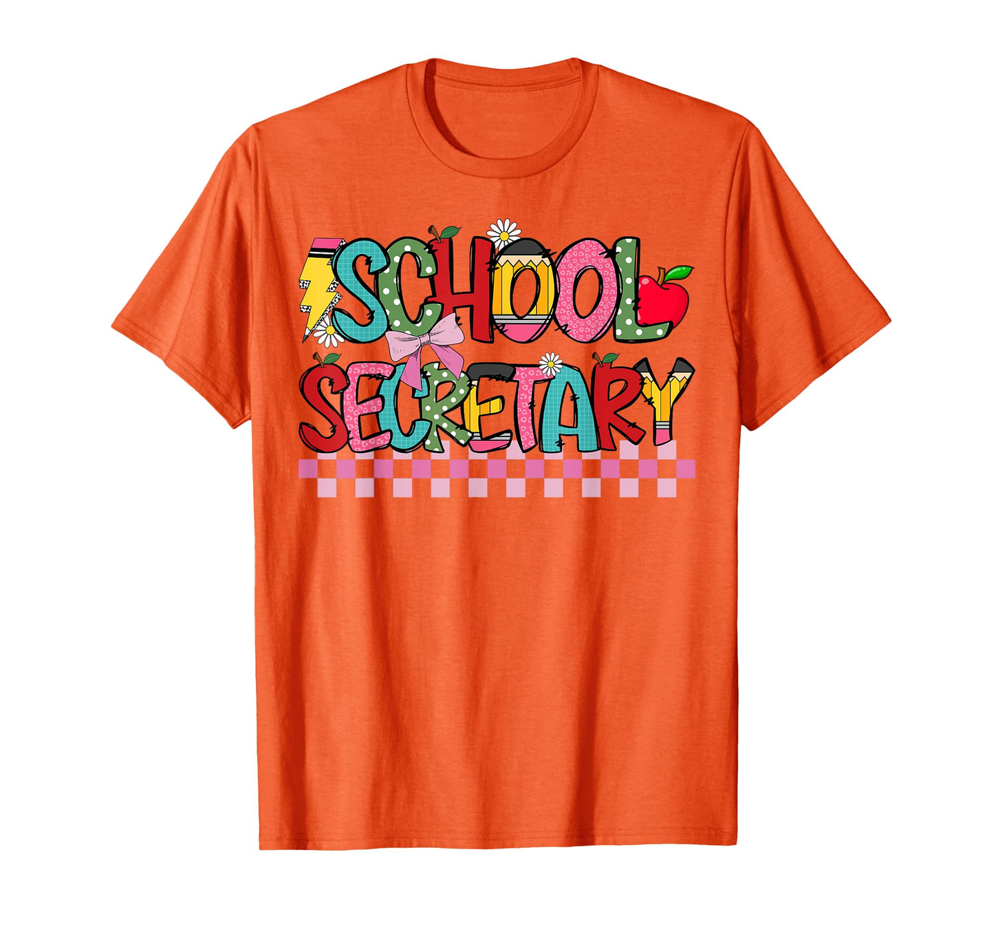 School Secretary Coquette Bow Pencil Cute School Secretary T-Shirt