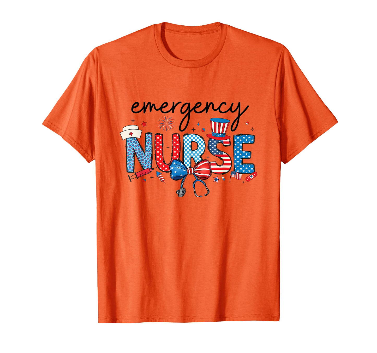 Emergency Department 4th of July USA Emergency Room Nurse T-Shirt