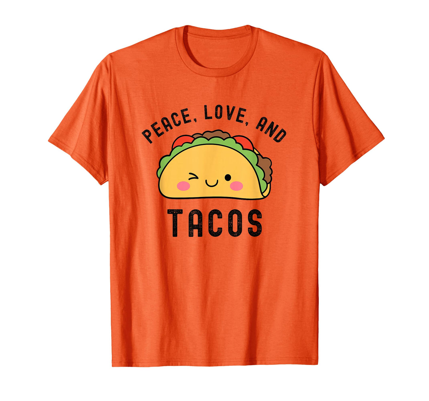 Peace Love and Tacos Cute Trendy Mexican Food Retro Groovy T-Shirt