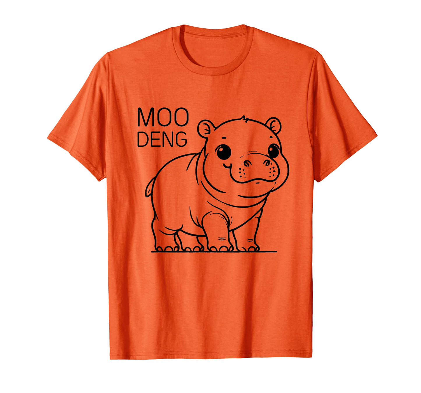 Moo-Deng Famous Baby Pygmy Hippo Minimalist Animal Art T-Shirt