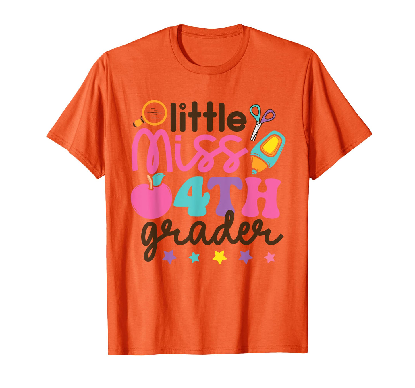 Little Miss 4th Grade First Day of Fourth Grade Cute Girls T-Shirt